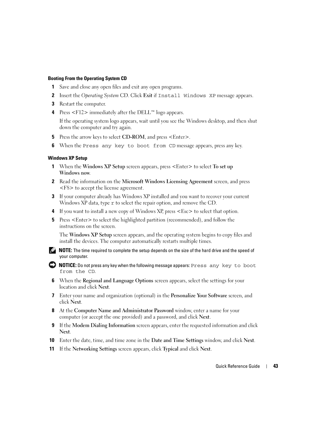 Dell GX620 manual Quick Reference Guide 