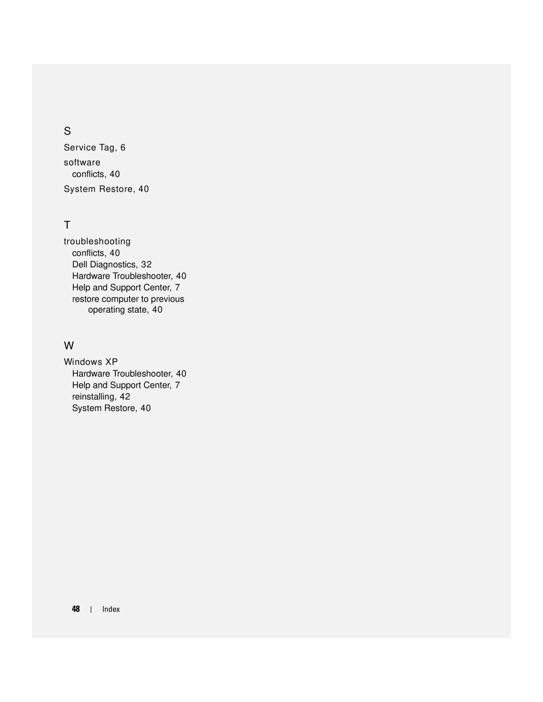 Dell GX620 manual Index 