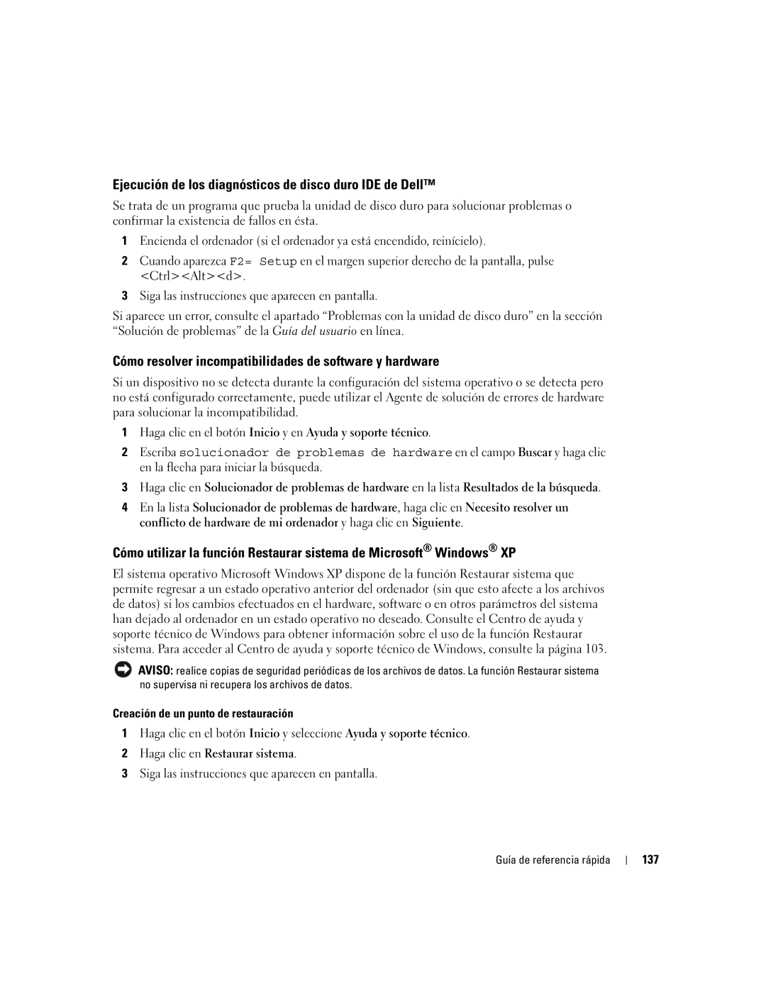 Dell GX620 manual Ejecución de los diagnósticos de disco duro IDE de Dell 