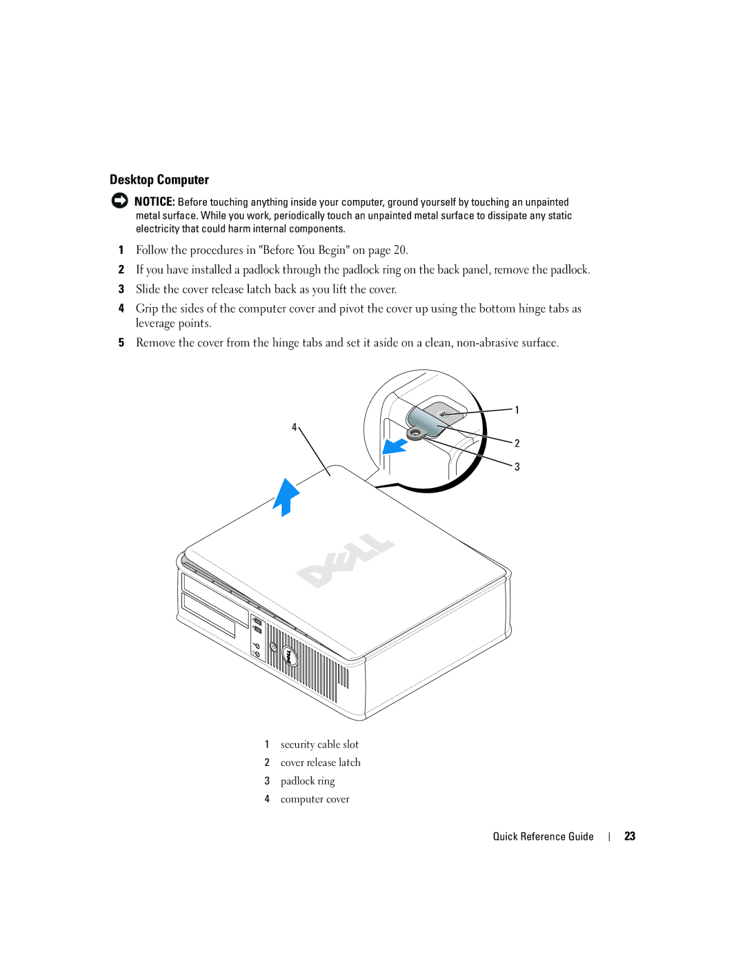 Dell GX620 manual Desktop Computer 