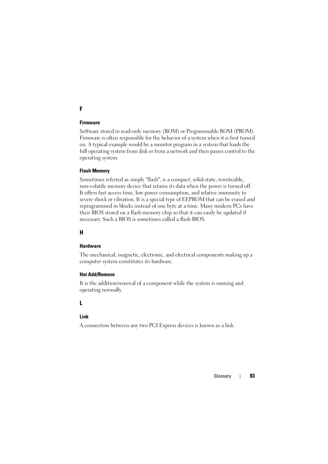 Dell H200 manual Glossary 