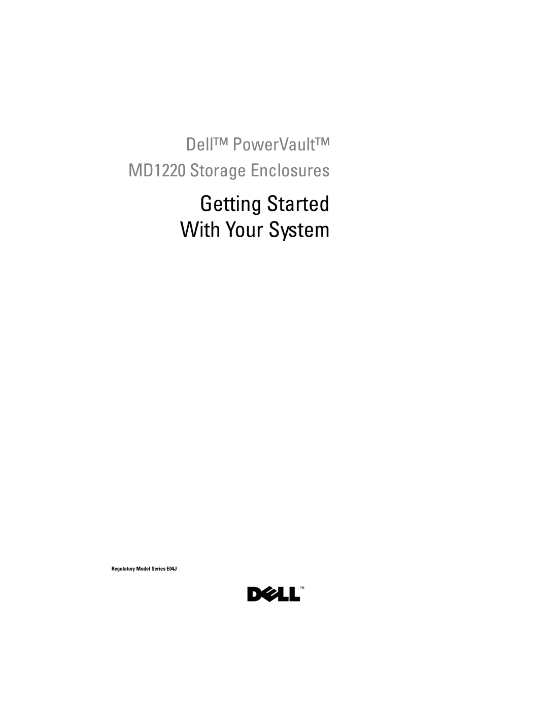 Dell H476M manual Regulatory Model Series E04J 