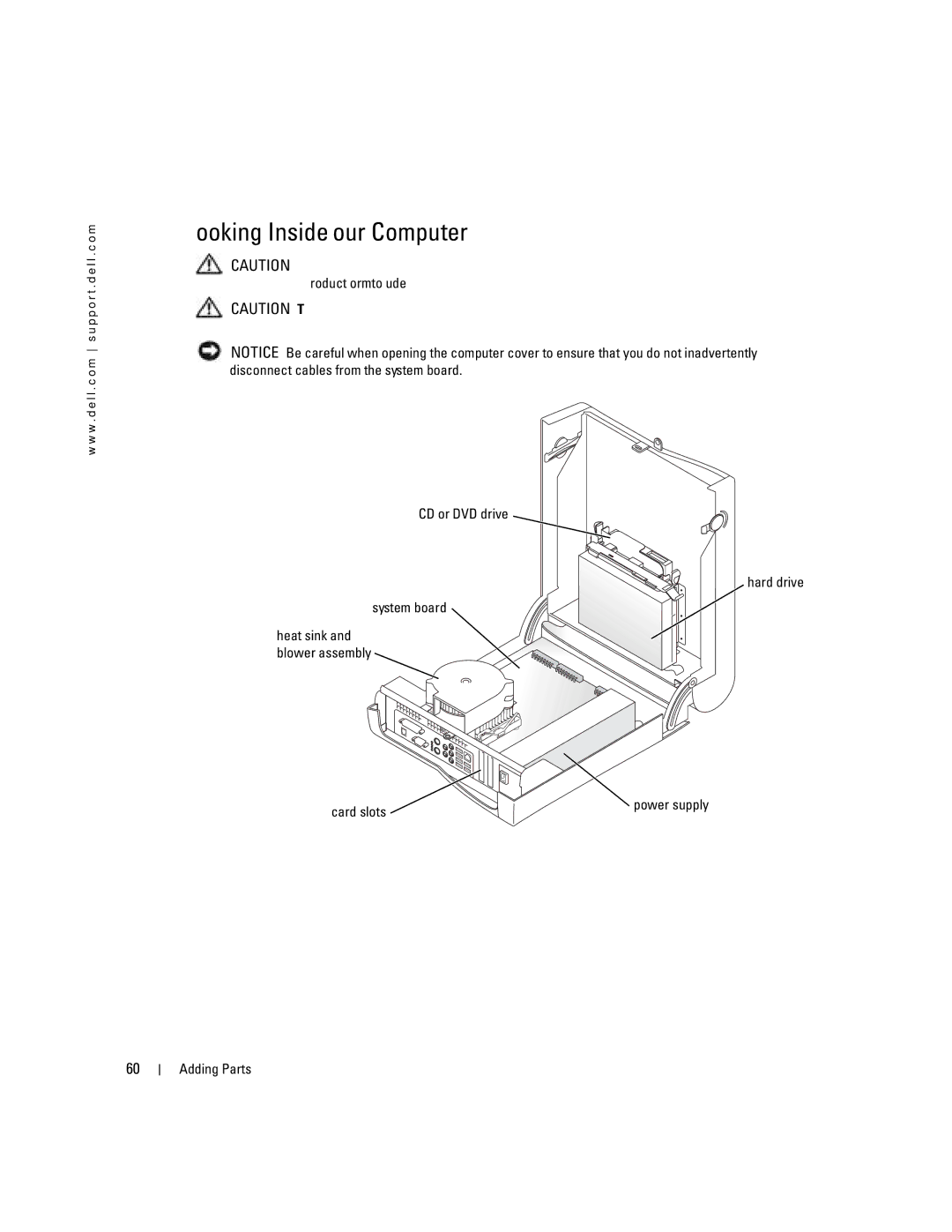 Dell H7228 manual Looking Inside Your Computer 