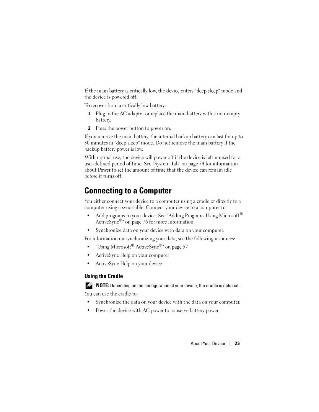 Dell HD03U, HC02U-C, HC02U-W, HC02U-B owner manual Connecting to a Computer, Using the Cradle 