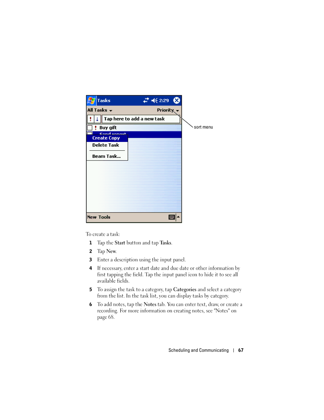 Dell HC02U-C, HC02U-W, HD03U, HC02U-B owner manual Sort menu 