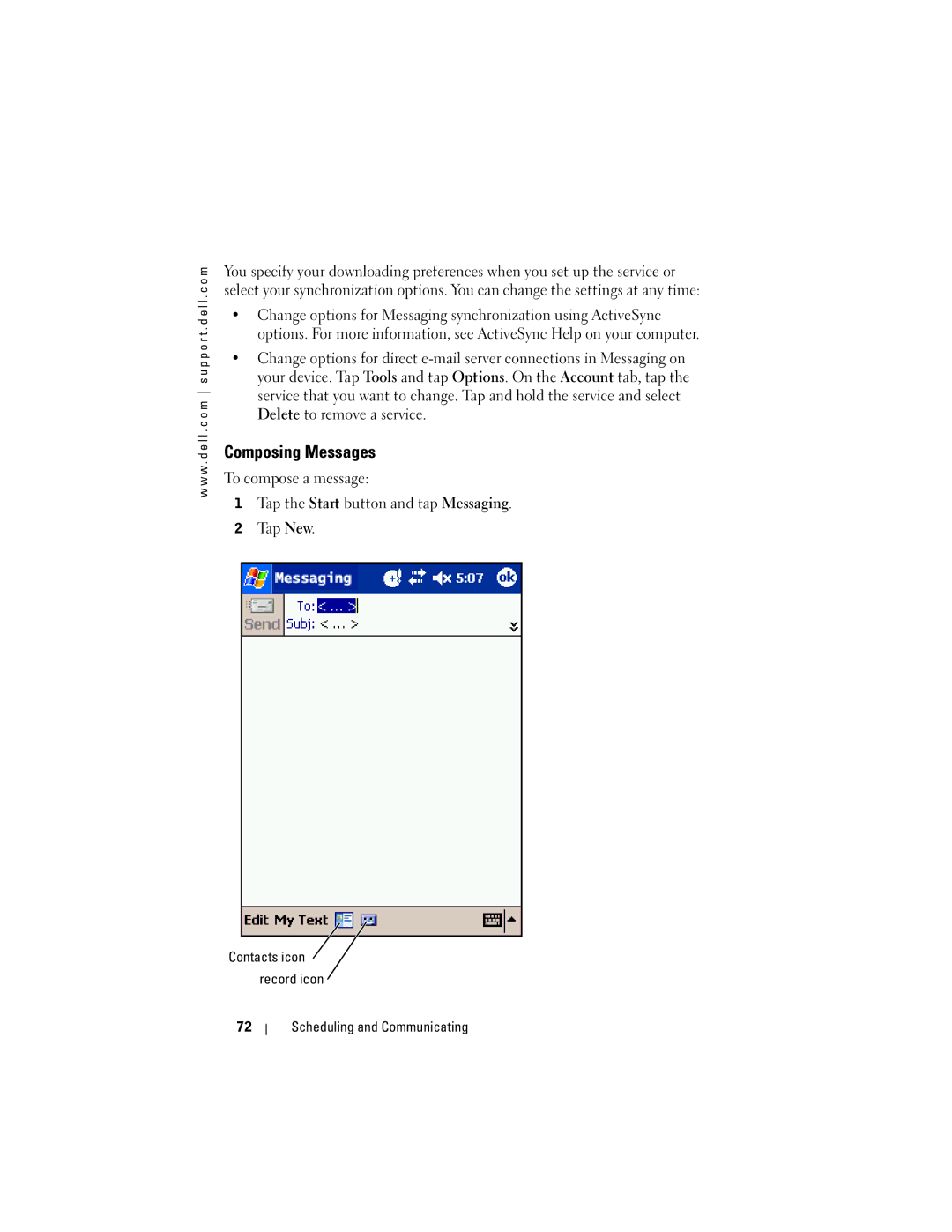 Dell HC02U-C, HC02U-W, HD03U, HC02U-B owner manual Composing Messages 