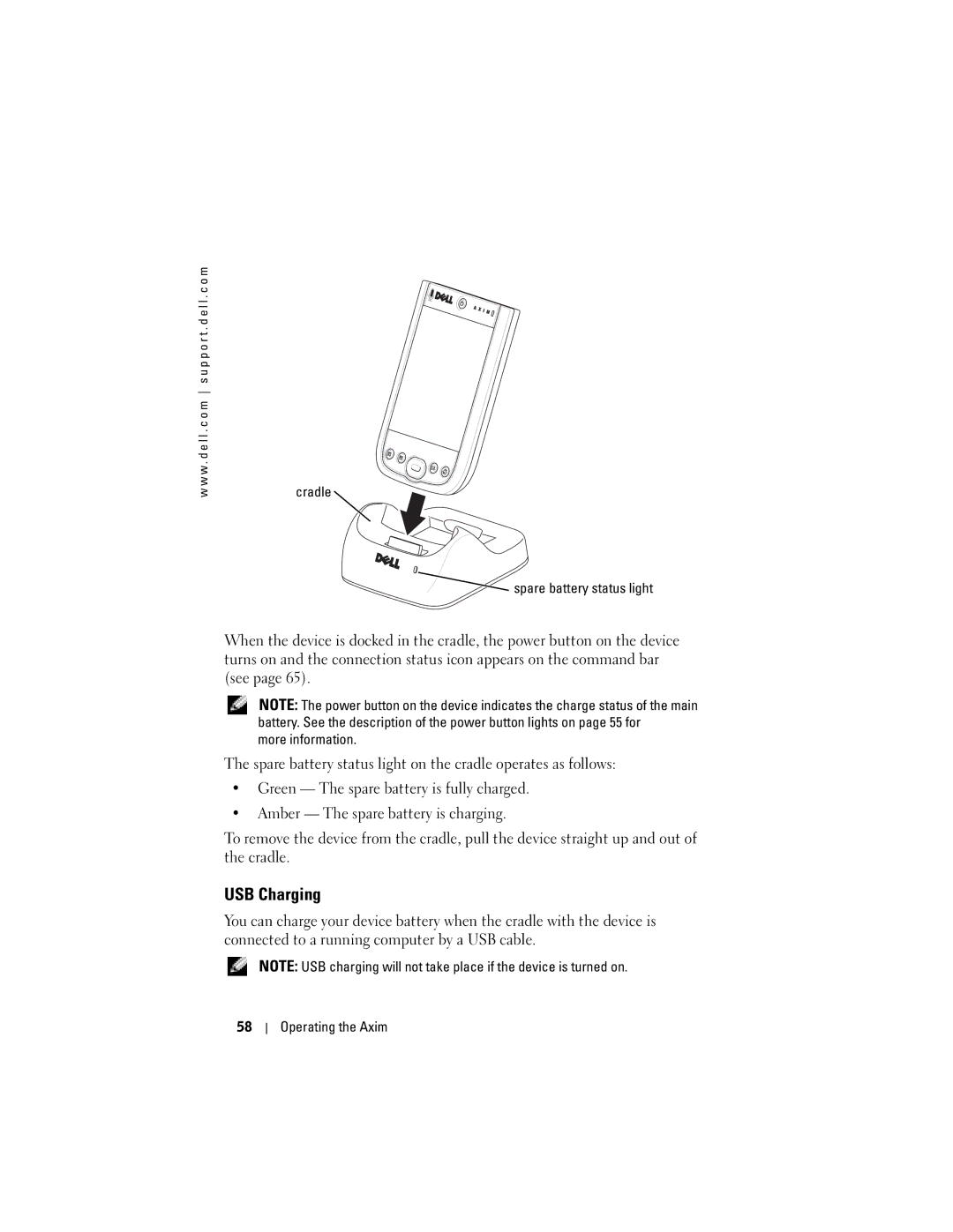 Dell HD04U, HC03UL owner manual USB Charging 