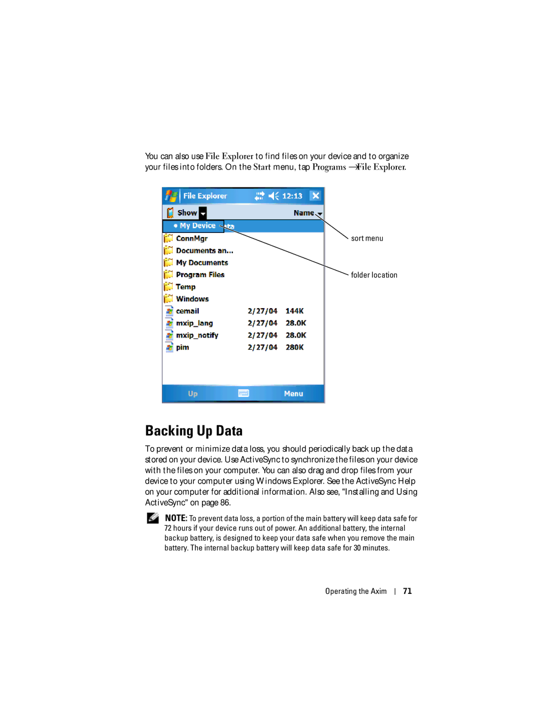 Dell HC03UL, HD04U owner manual Backing Up Data 