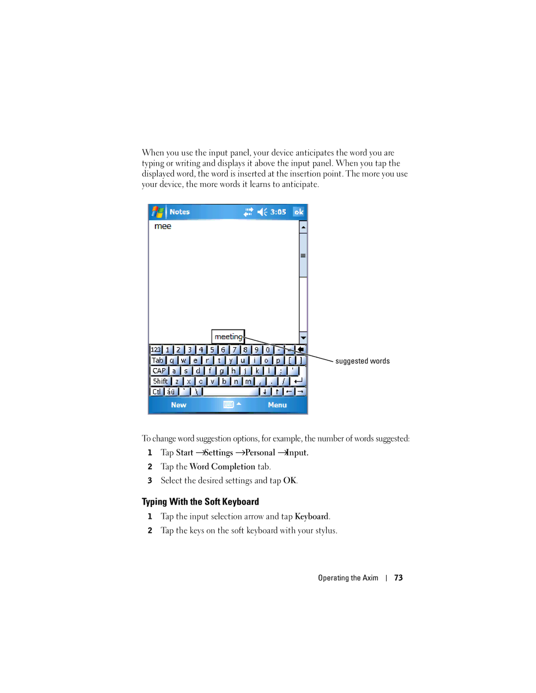 Dell HD04U, HC03UL owner manual Typing With the Soft Keyboard 