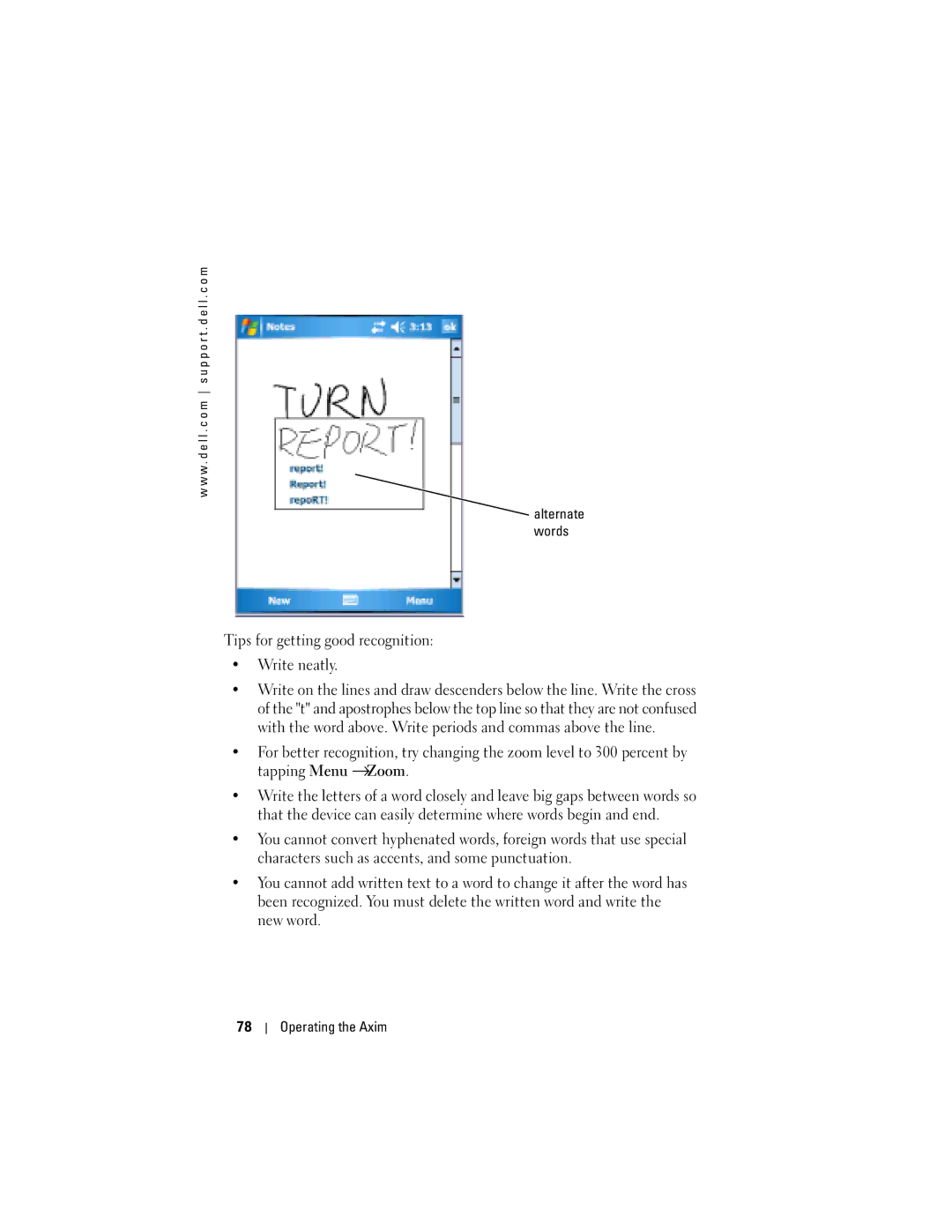 Dell HC03UL, HD04U owner manual Tips for getting good recognition Write neatly 