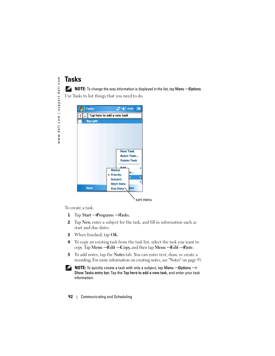 Dell HC03UL, HD04U owner manual Tasks 