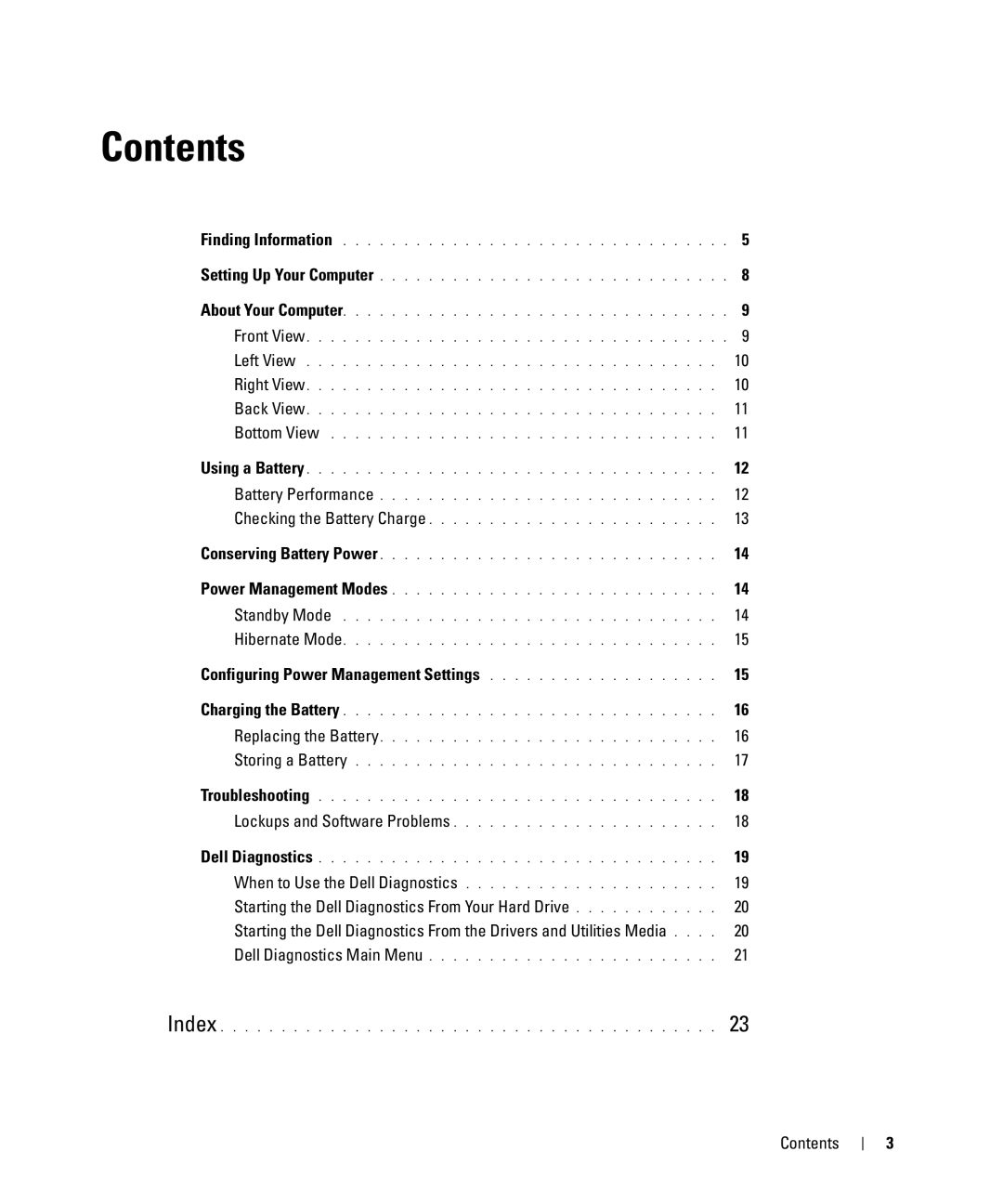 Dell HM328 manual Contents 