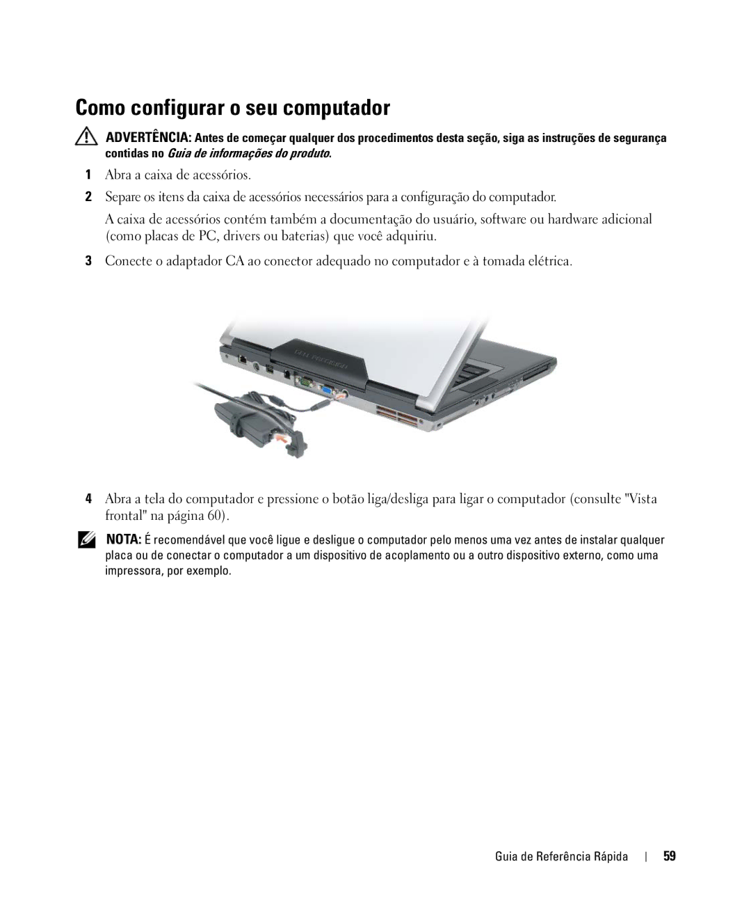 Dell HM328 manual Como configurar o seu computador 