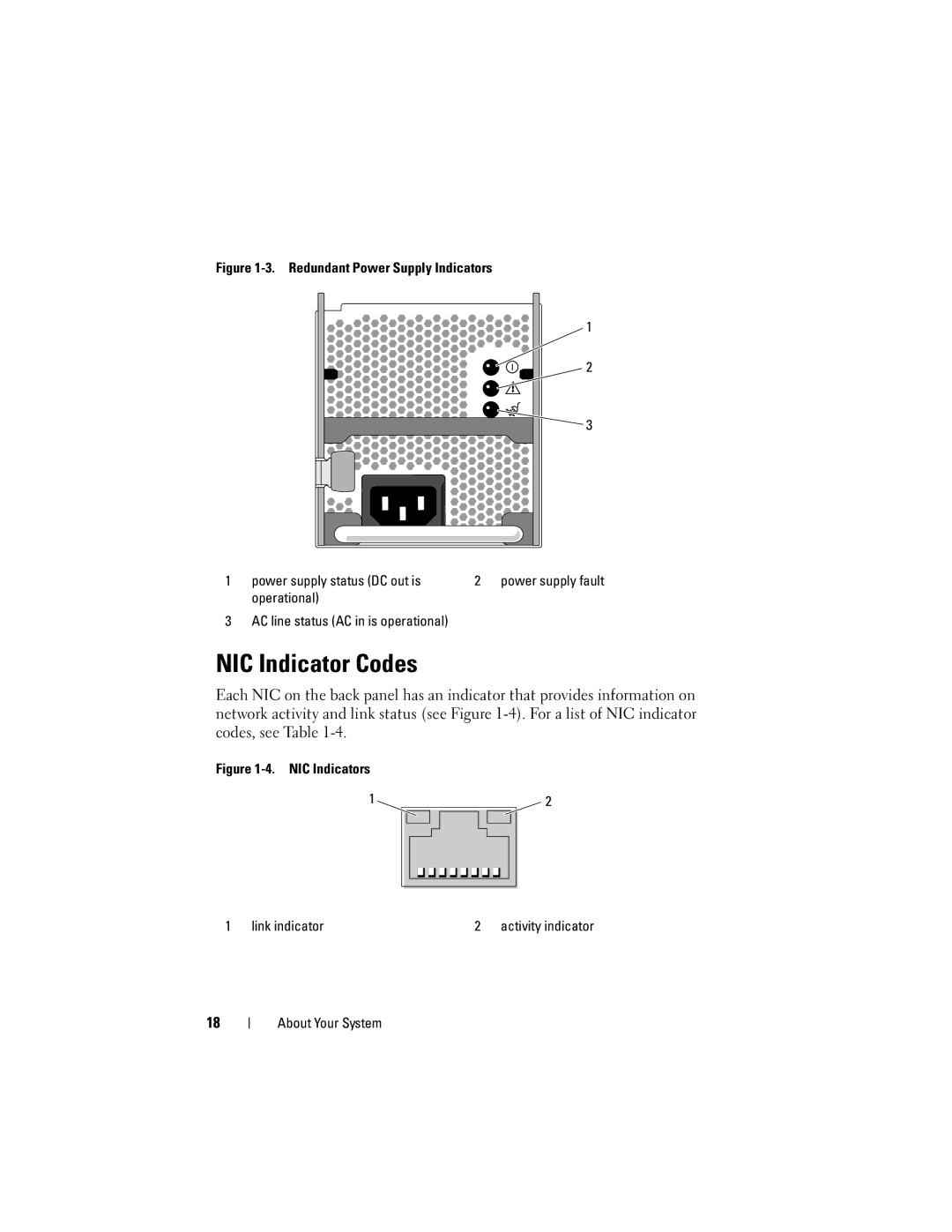 Dell HR675 owner manual NIC Indicator Codes, Link indicator 