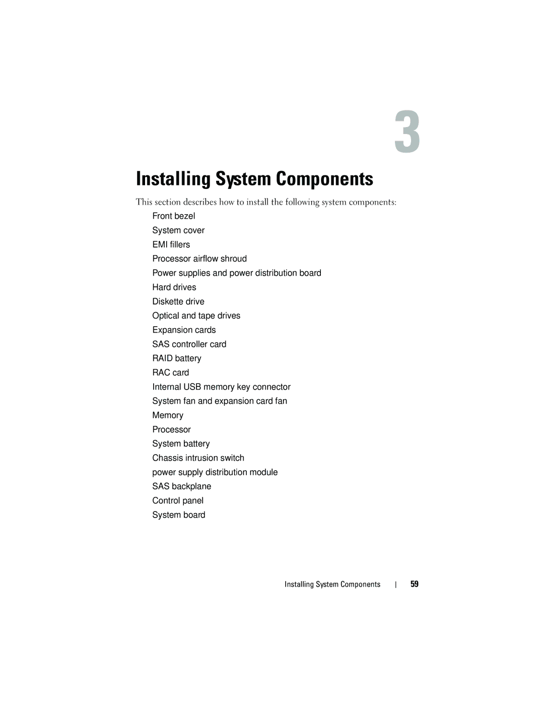 Dell HR675 owner manual Installing System Components 