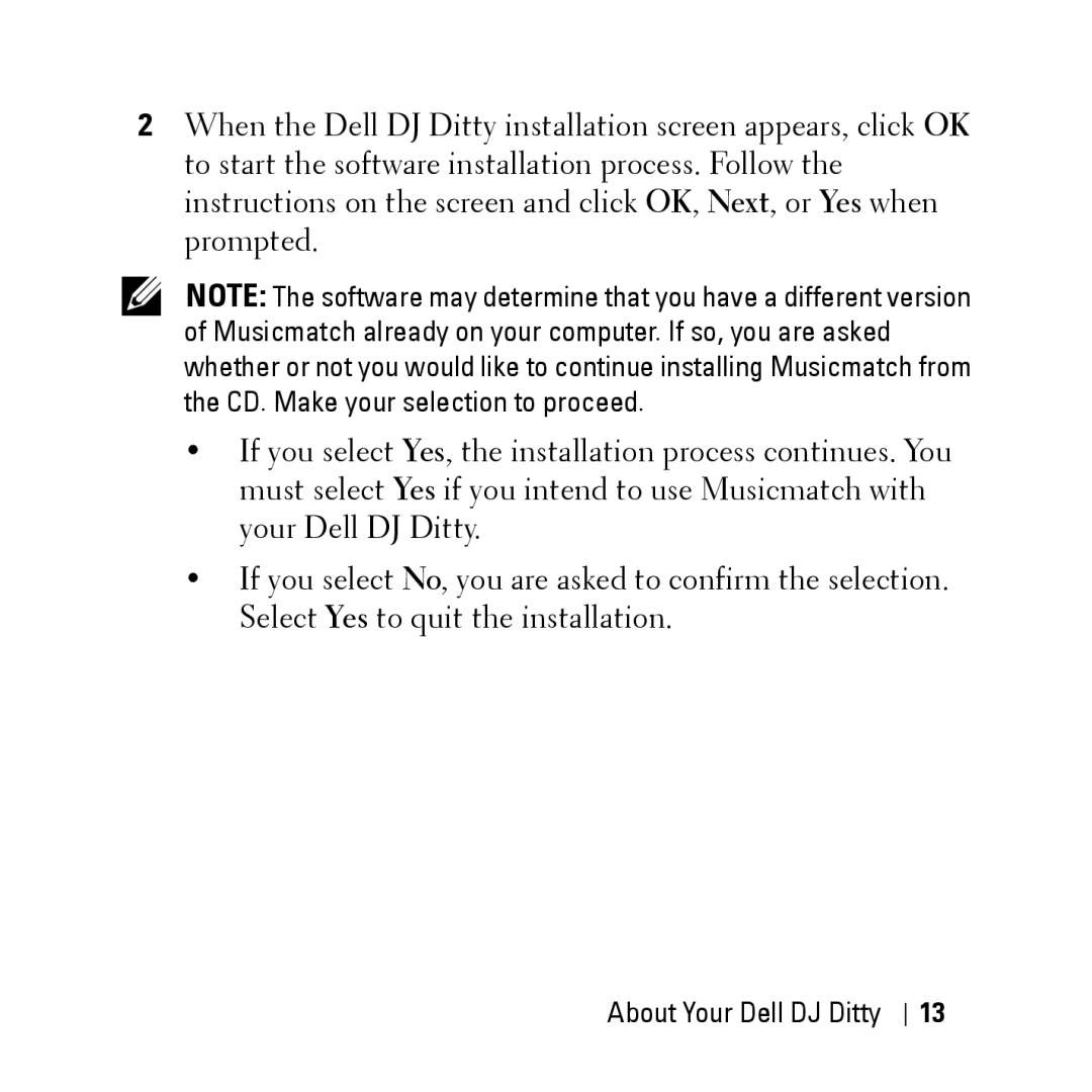 Dell HV04T owner manual About Your Dell DJ Ditty 