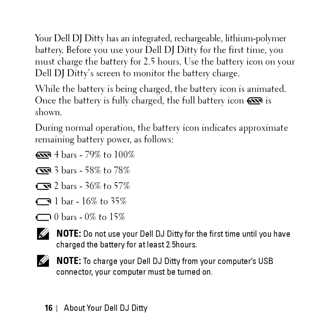 Dell HV04T owner manual About Your Dell DJ Ditty 