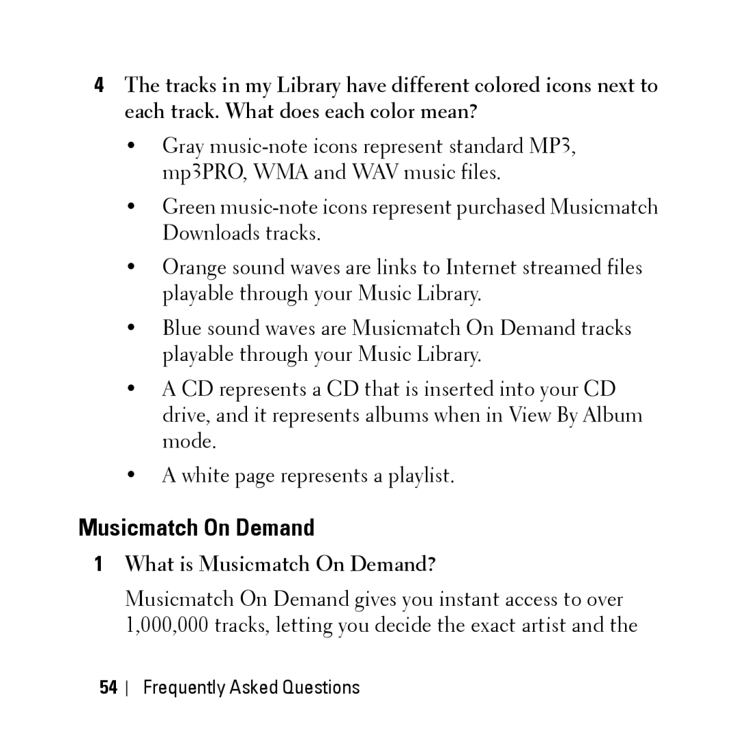 Dell HV04T owner manual What is Musicmatch On Demand? 