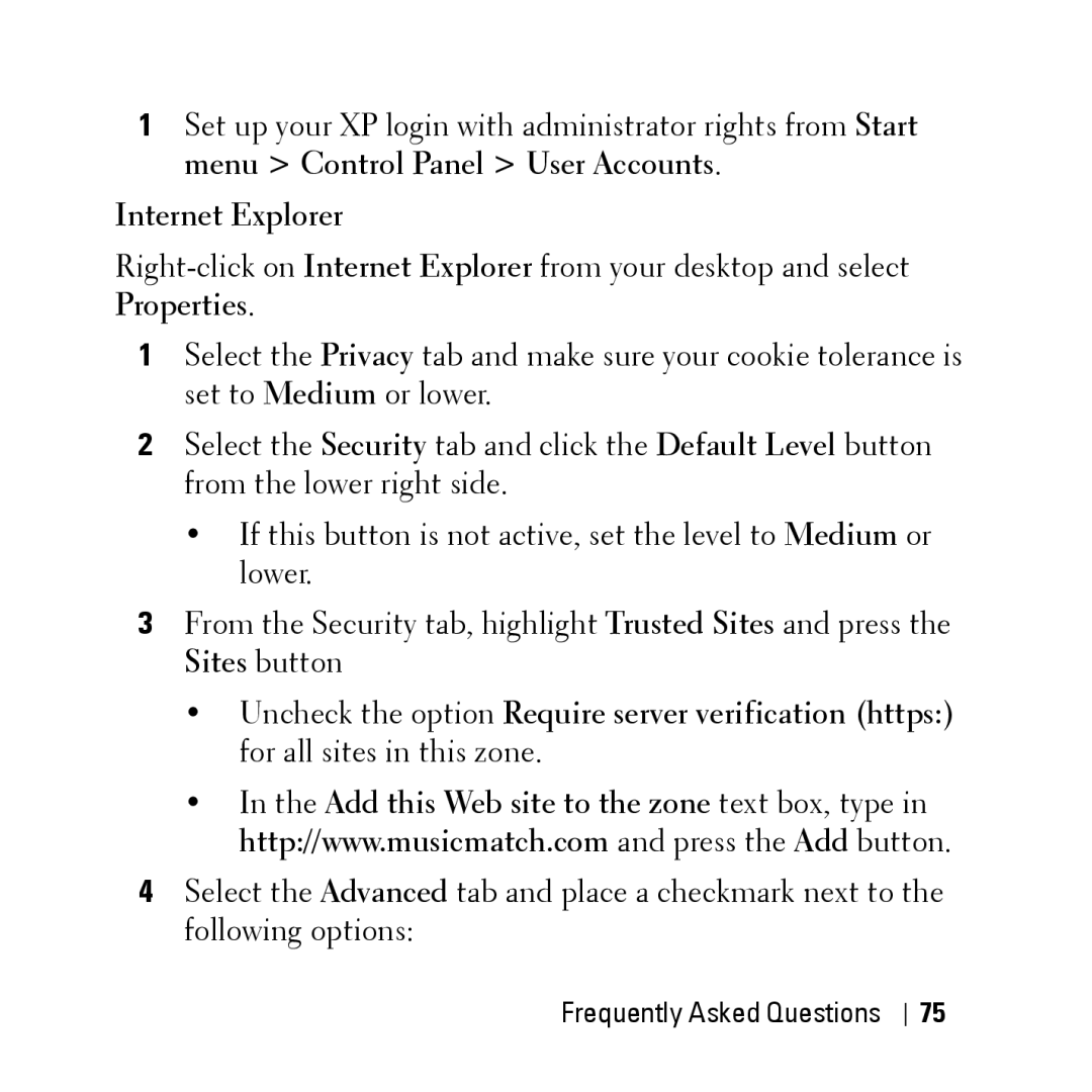 Dell HV04T owner manual Internet Explorer 