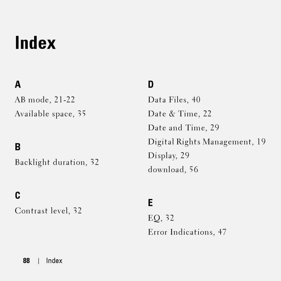 Dell HV04T owner manual Index 