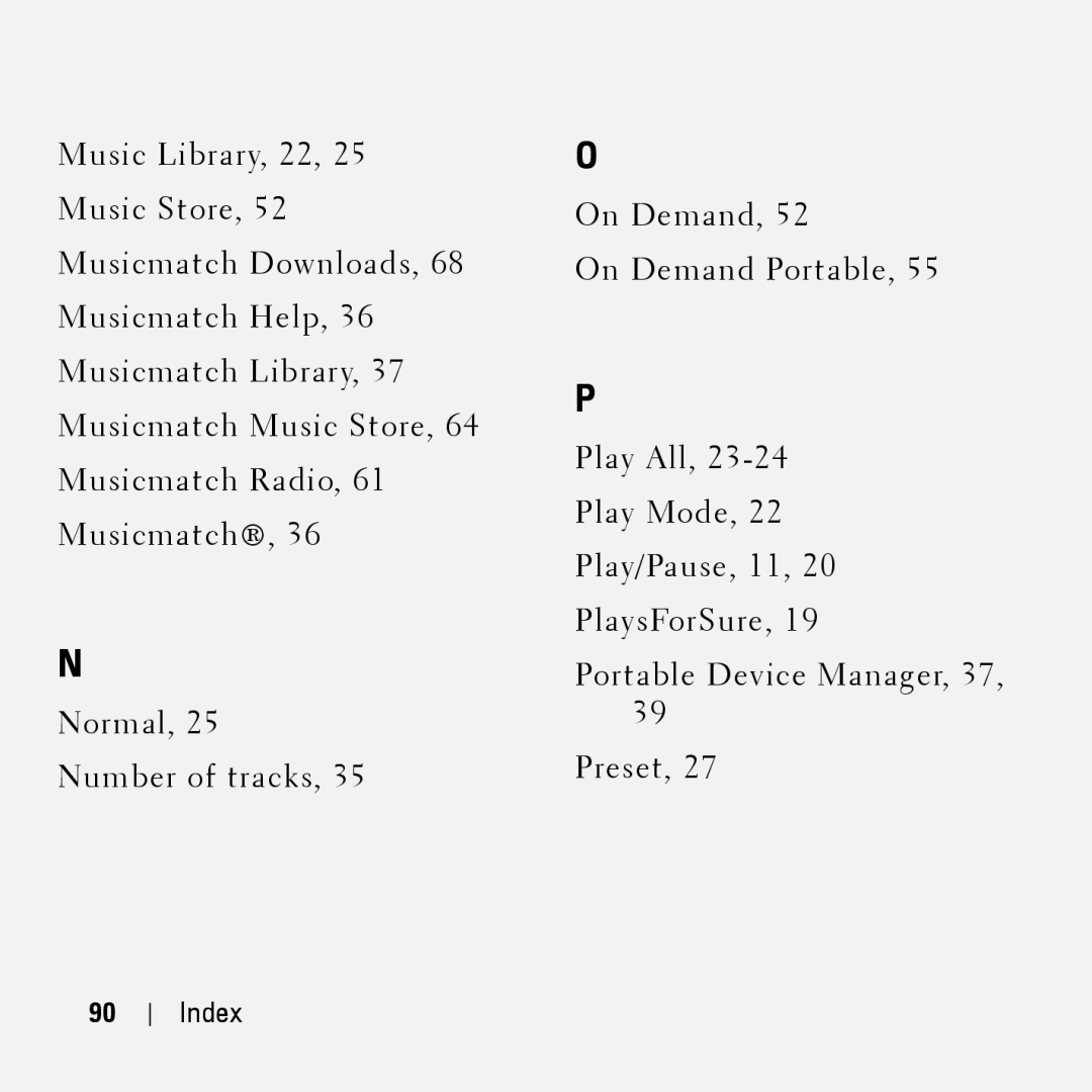 Dell HV04T owner manual Index 