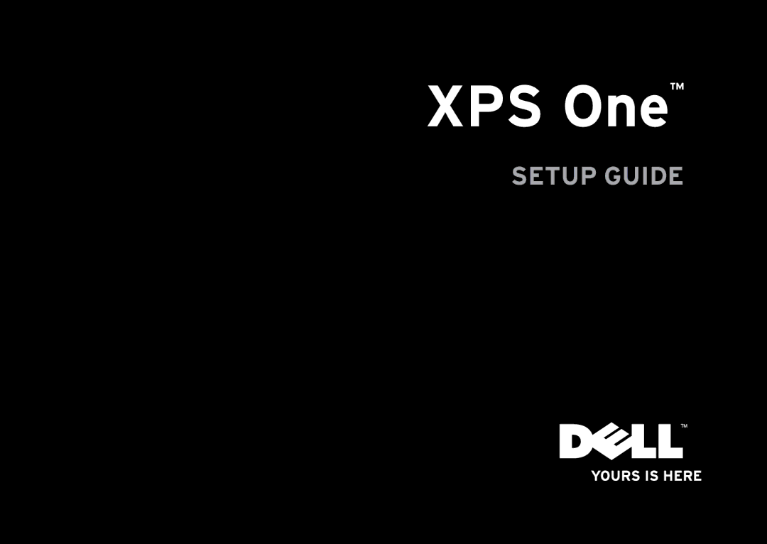 Dell MTG24, HW049, A2420 setup guide XPS One 