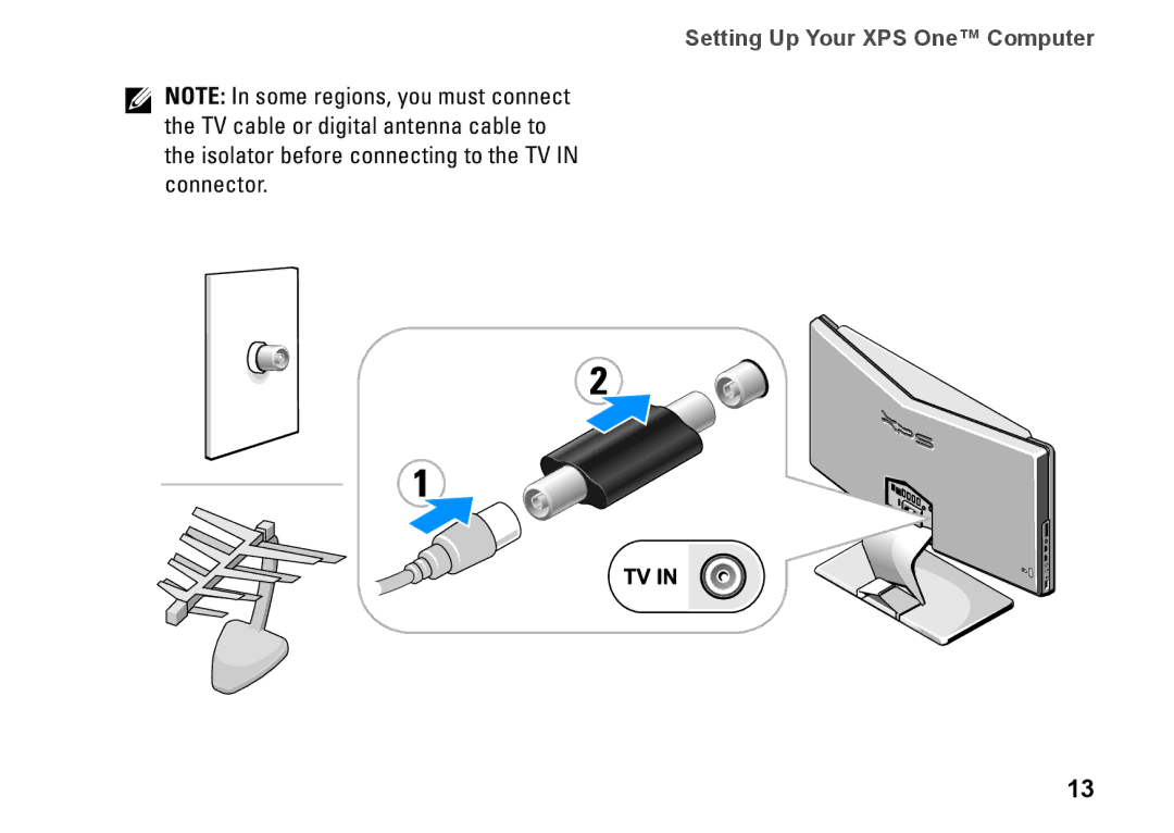 Dell HW049, MTG24, A2420 setup guide Setting Up Your XPS One Computer 