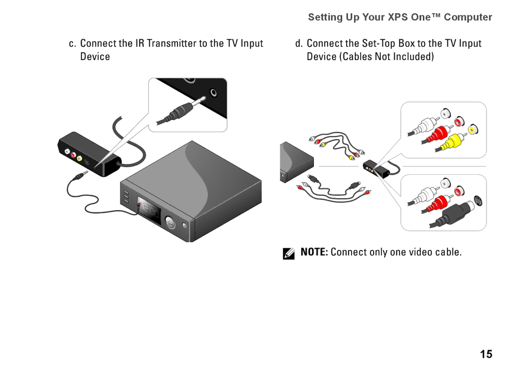 Dell A2420, HW049, MTG24 setup guide Setting Up Your XPS One Computer 