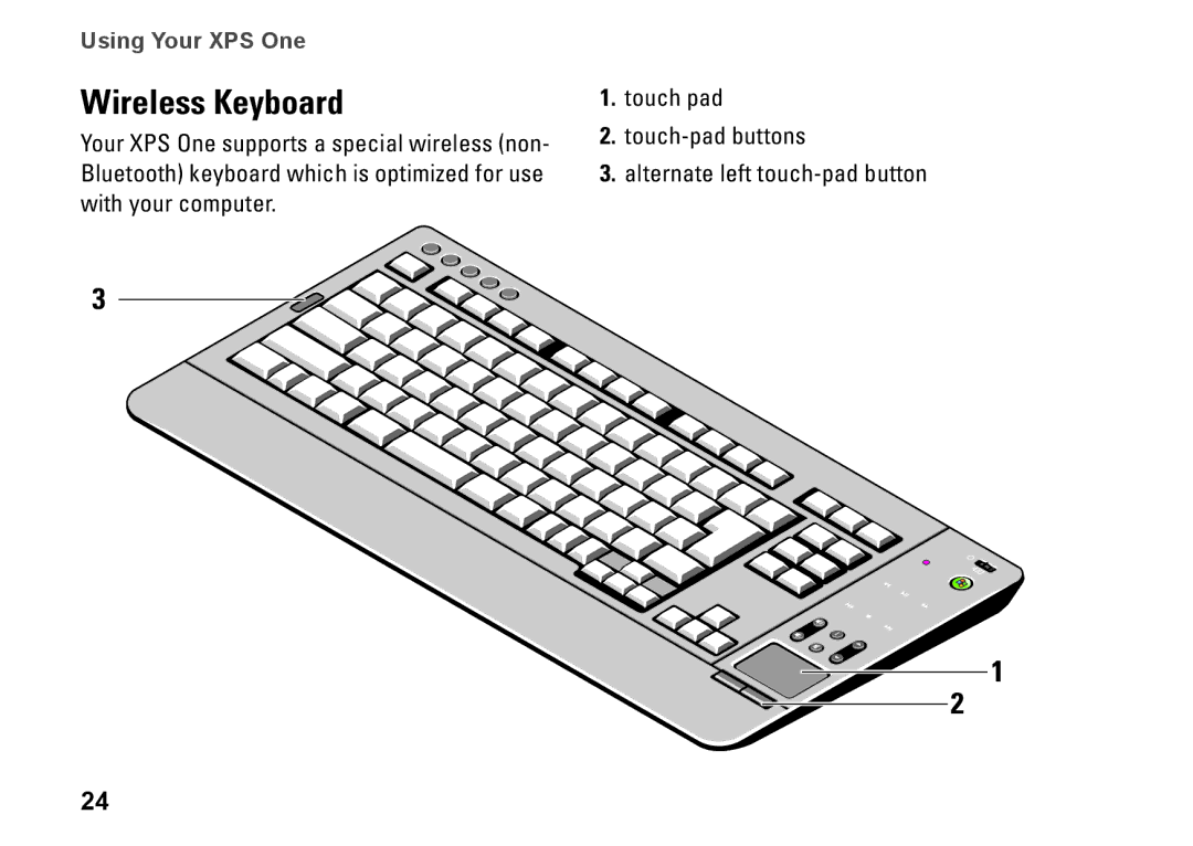 Dell A2420, HW049, MTG24 setup guide Wireless Keyboard 