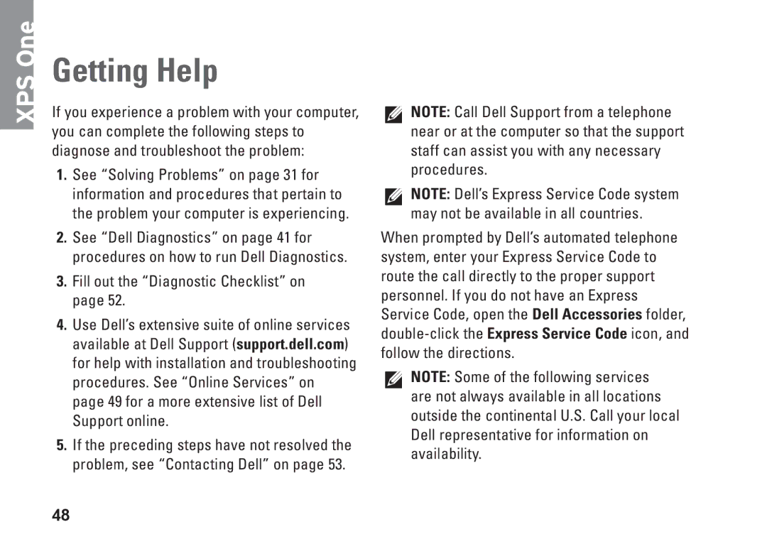 Dell A2420, HW049, MTG24 setup guide Getting Help 