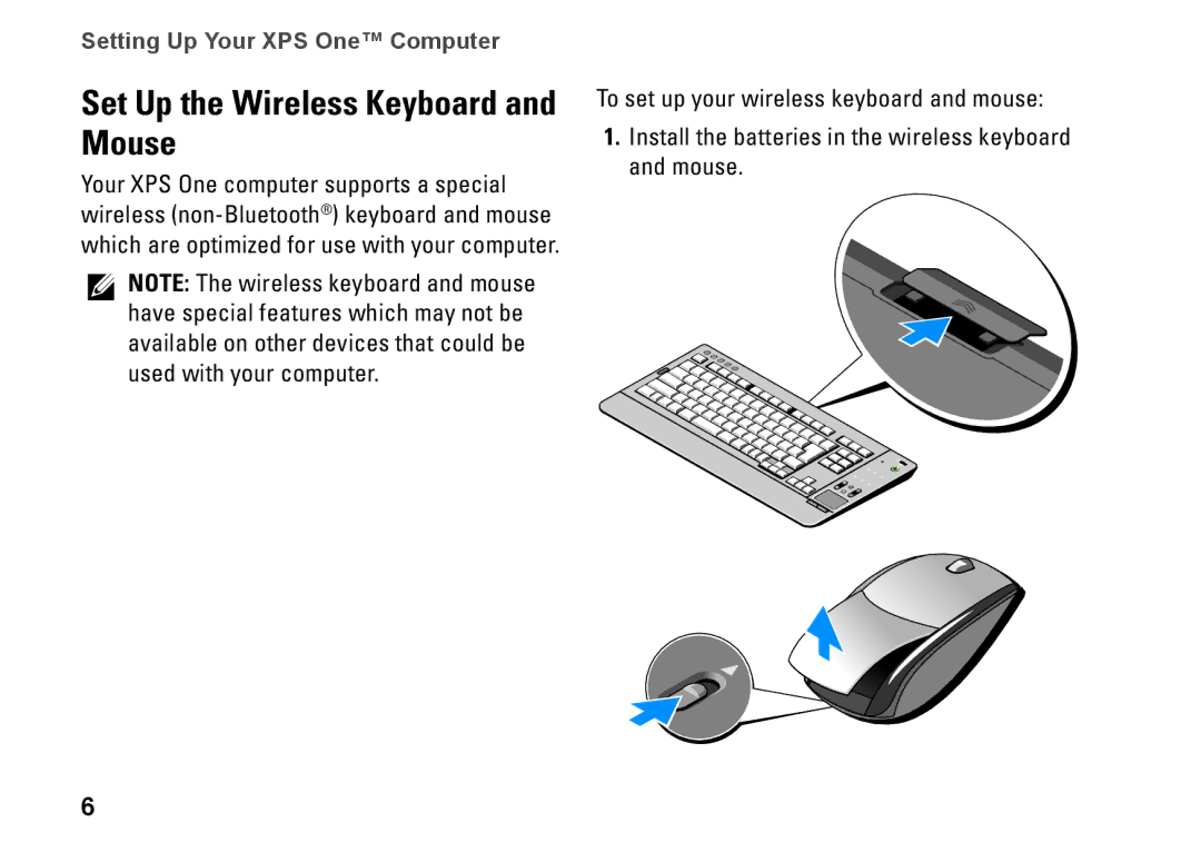 Dell A2420, HW049, MTG24 setup guide Mouse 