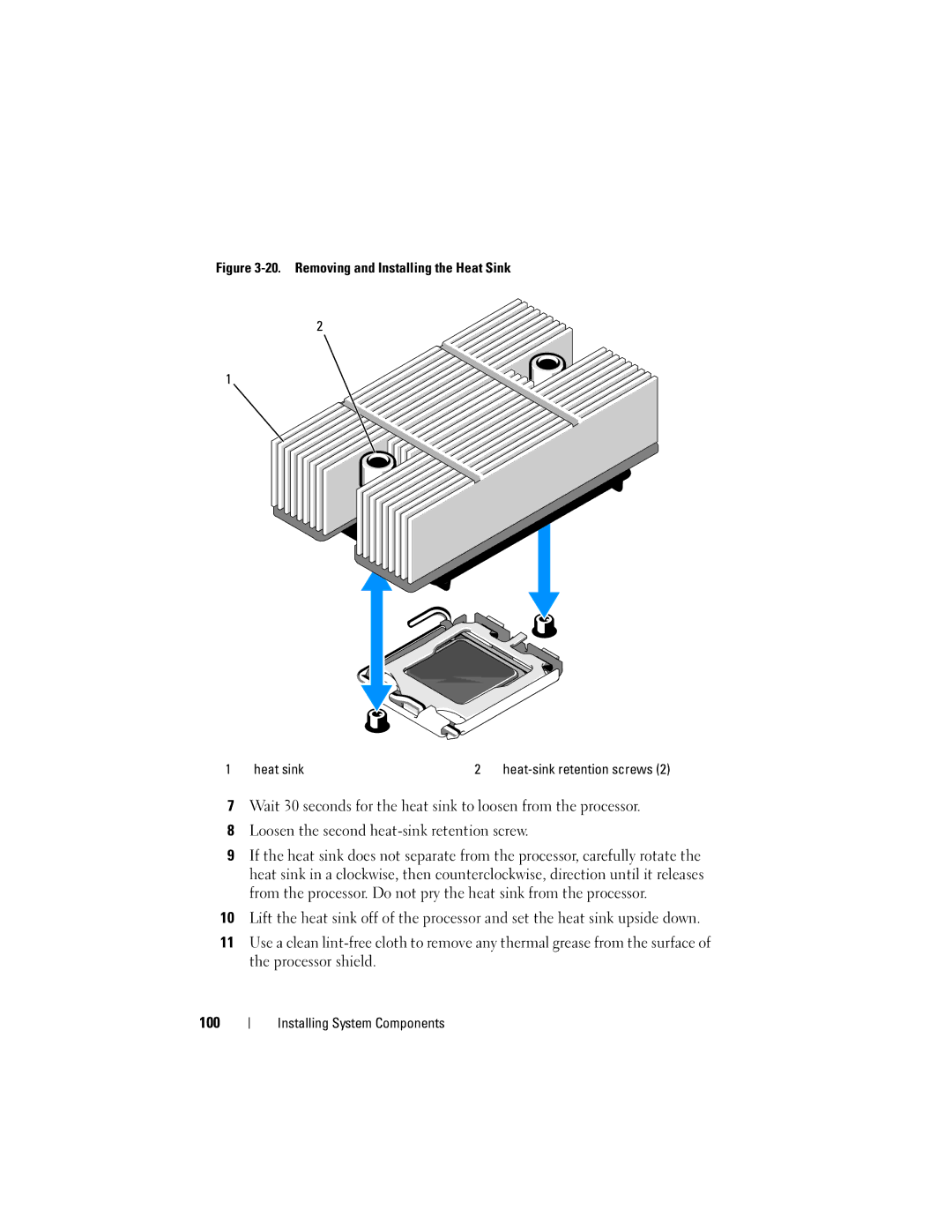 Dell HX574, R905 owner manual Removing and Installing the Heat Sink Heat sink 