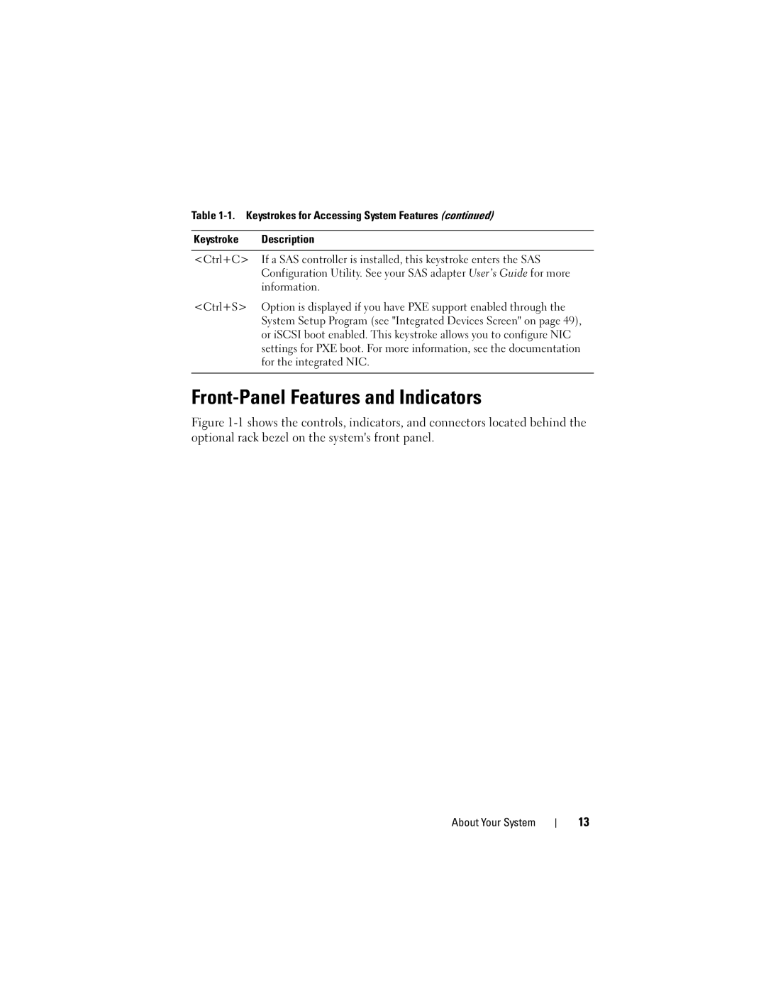 Dell R905, HX574 owner manual Front-Panel Features and Indicators, Information, For the integrated NIC 