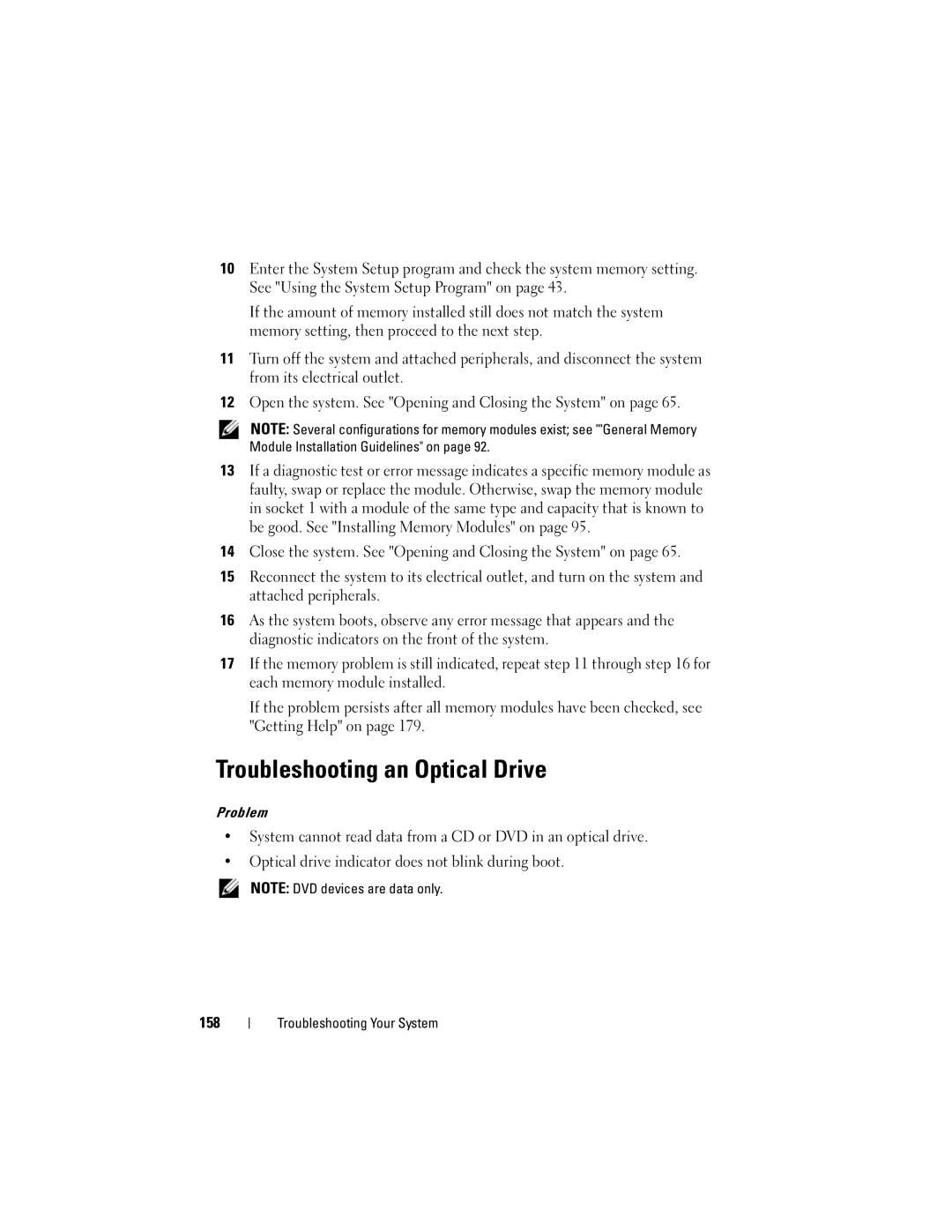 Dell HX574, R905 owner manual Troubleshooting an Optical Drive 