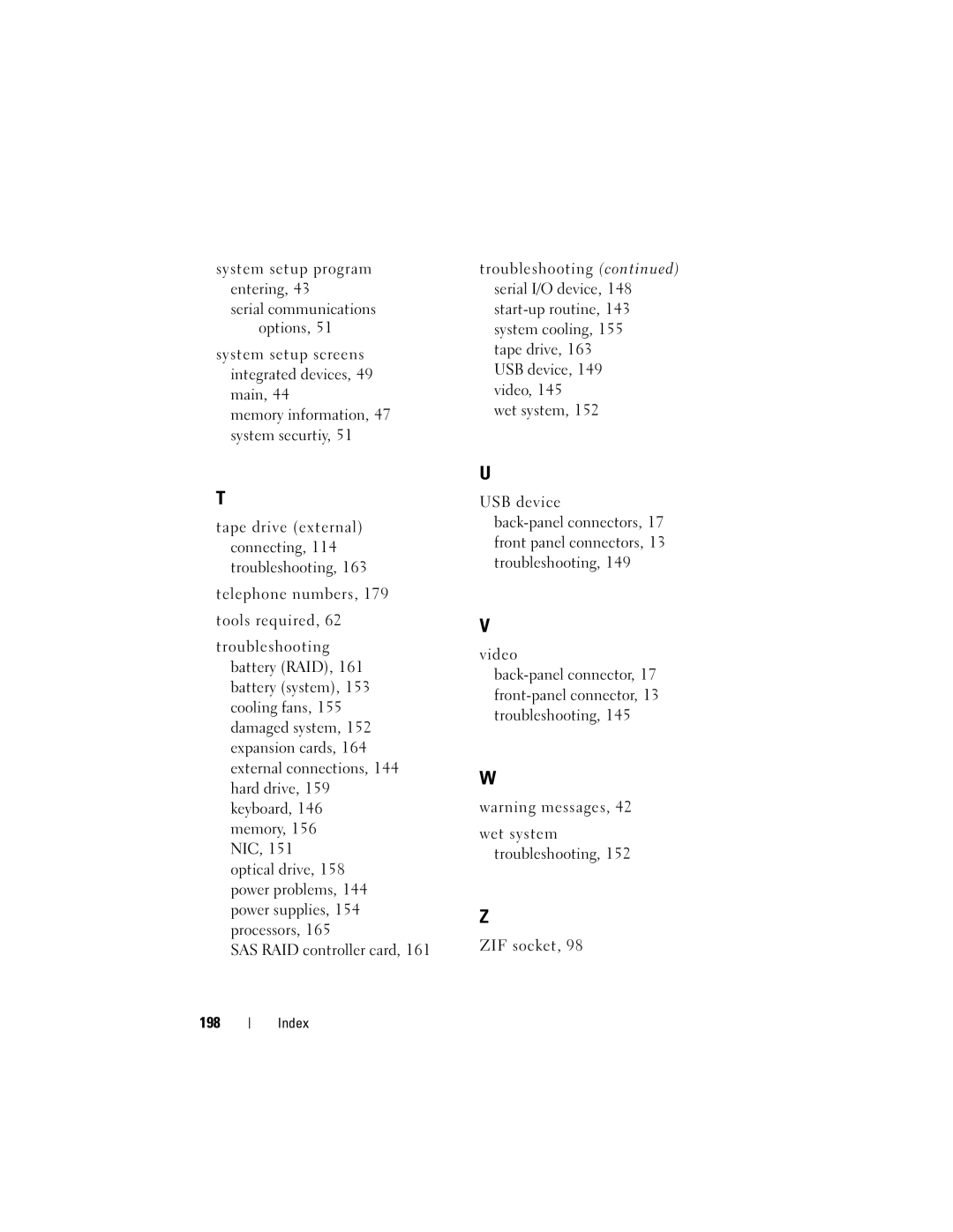 Dell HX574, R905 owner manual System setup program entering, Serial communications options 