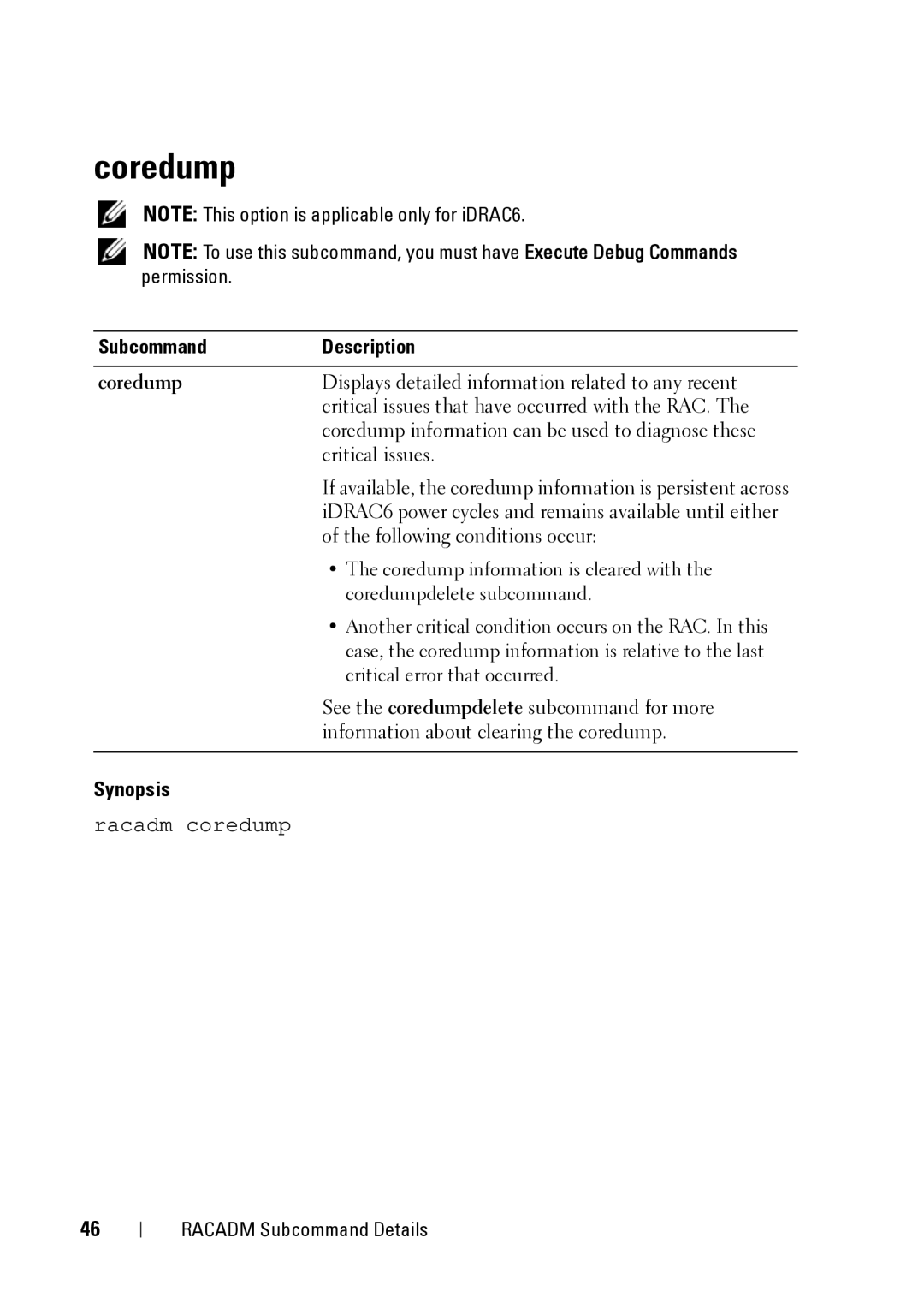 Dell IDRAC6 3.5, IDRAC6 1.95, CMC 3.2 manual Coredump 