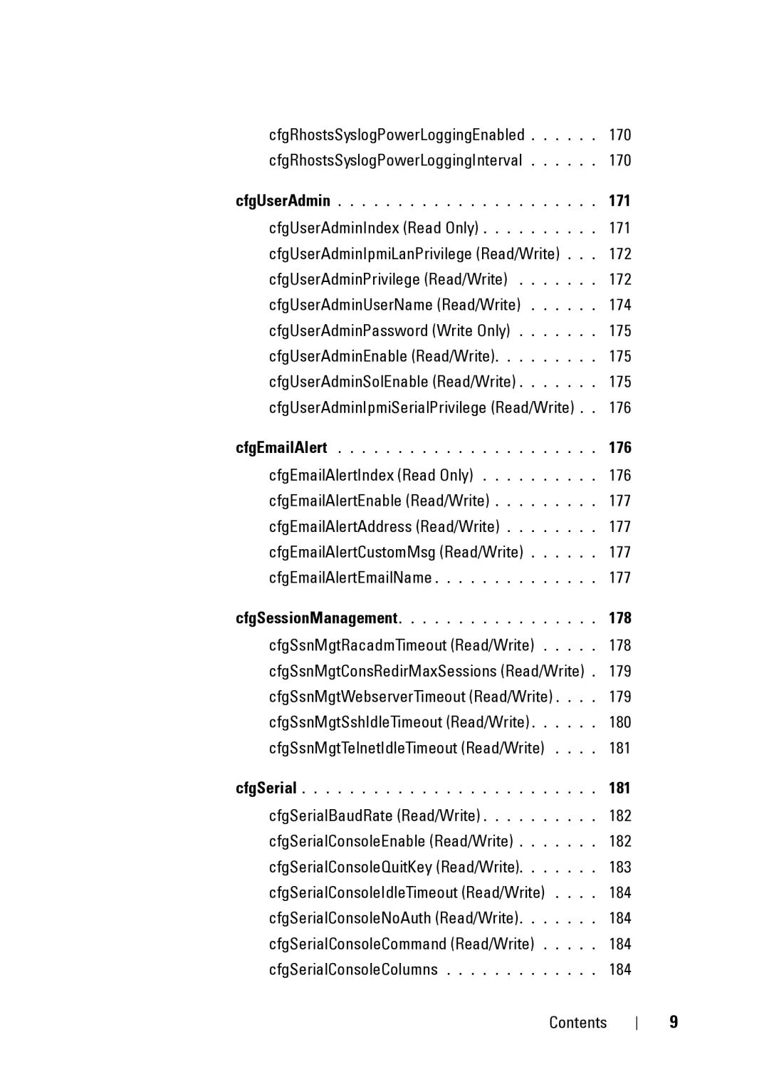 Dell IDRAC6 1.95, IDRAC6 3.5, CMC 3.2 manual CfgRhostsSyslogPowerLoggingEnabled 