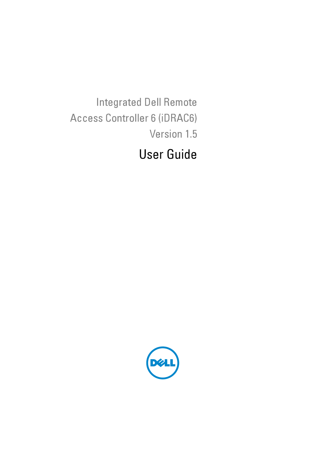 Dell IDRAC6 manual User Guide 