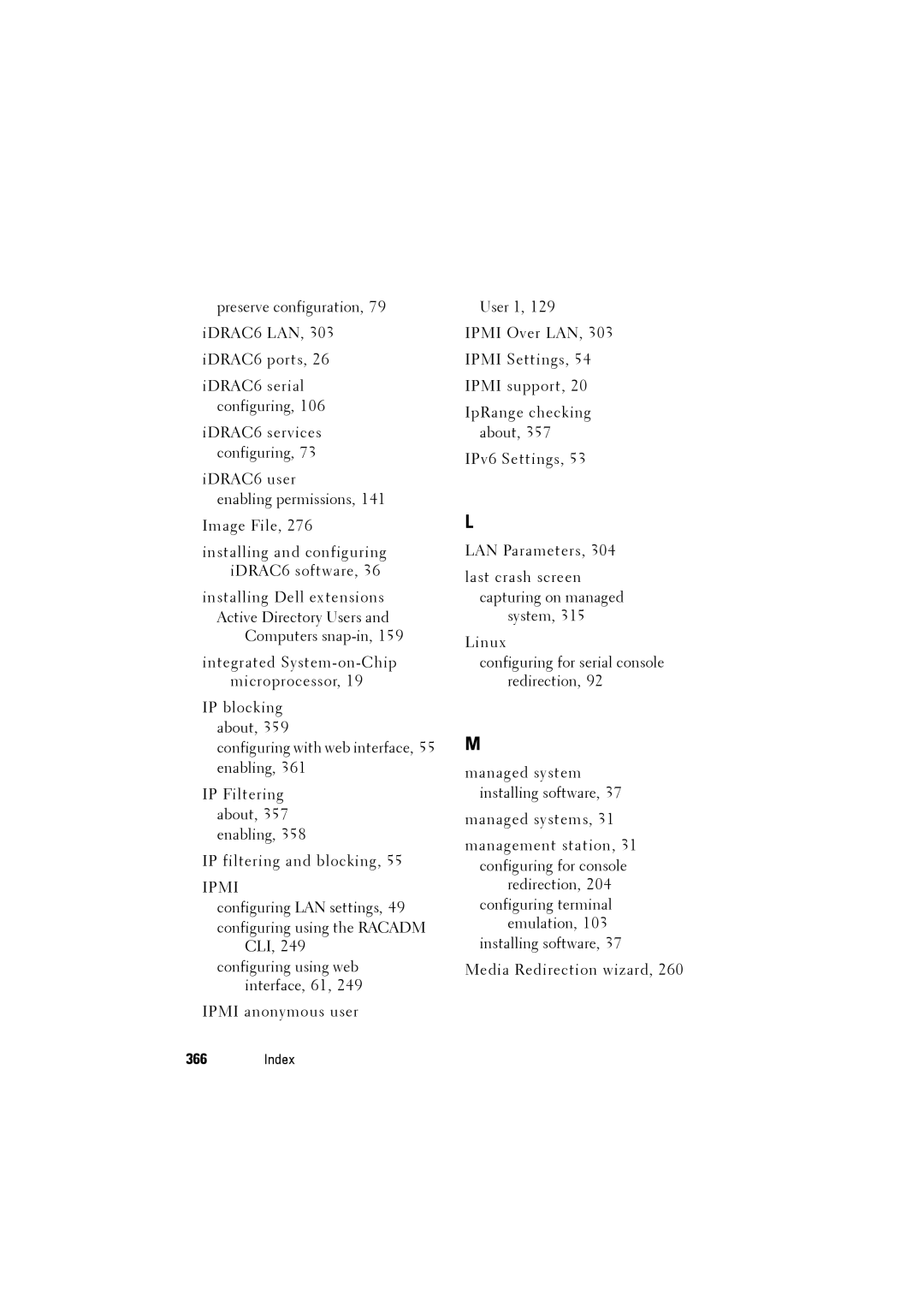 Dell IDRAC6 manual Ipmi 