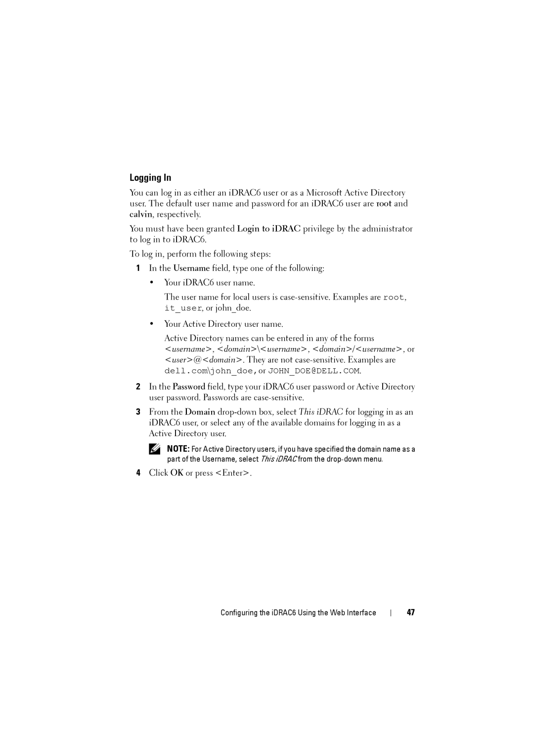 Dell IDRAC6 manual Logging 