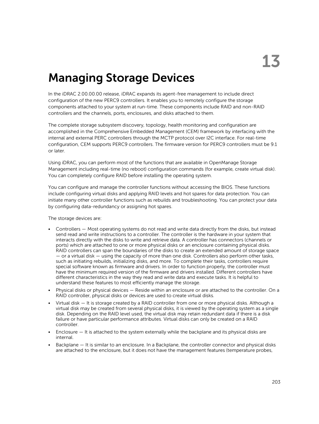 Dell iDRAC8 manual Managing Storage Devices 