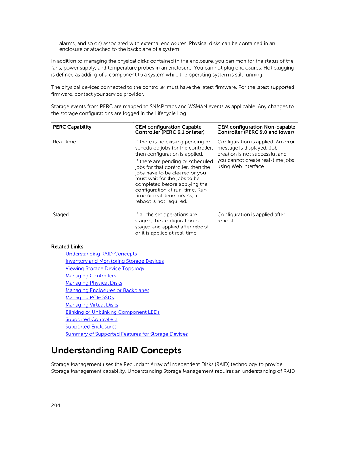 Dell iDRAC8 manual Understanding RAID Concepts 