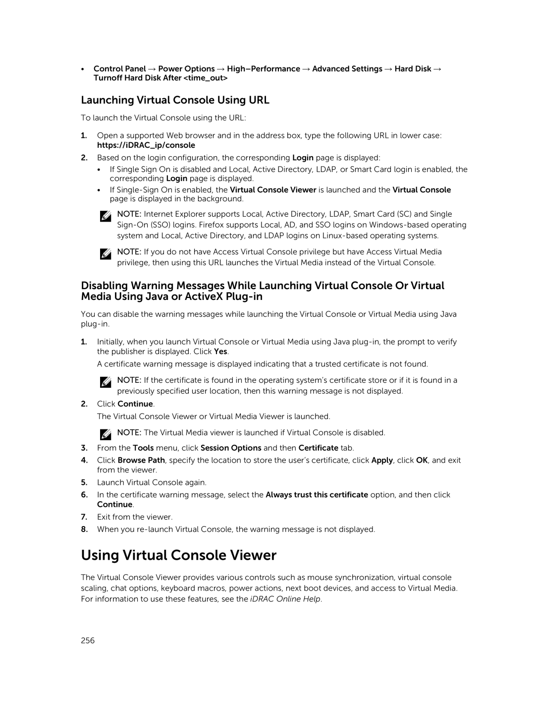 Dell iDRAC8 manual Using Virtual Console Viewer, Launching Virtual Console Using URL 