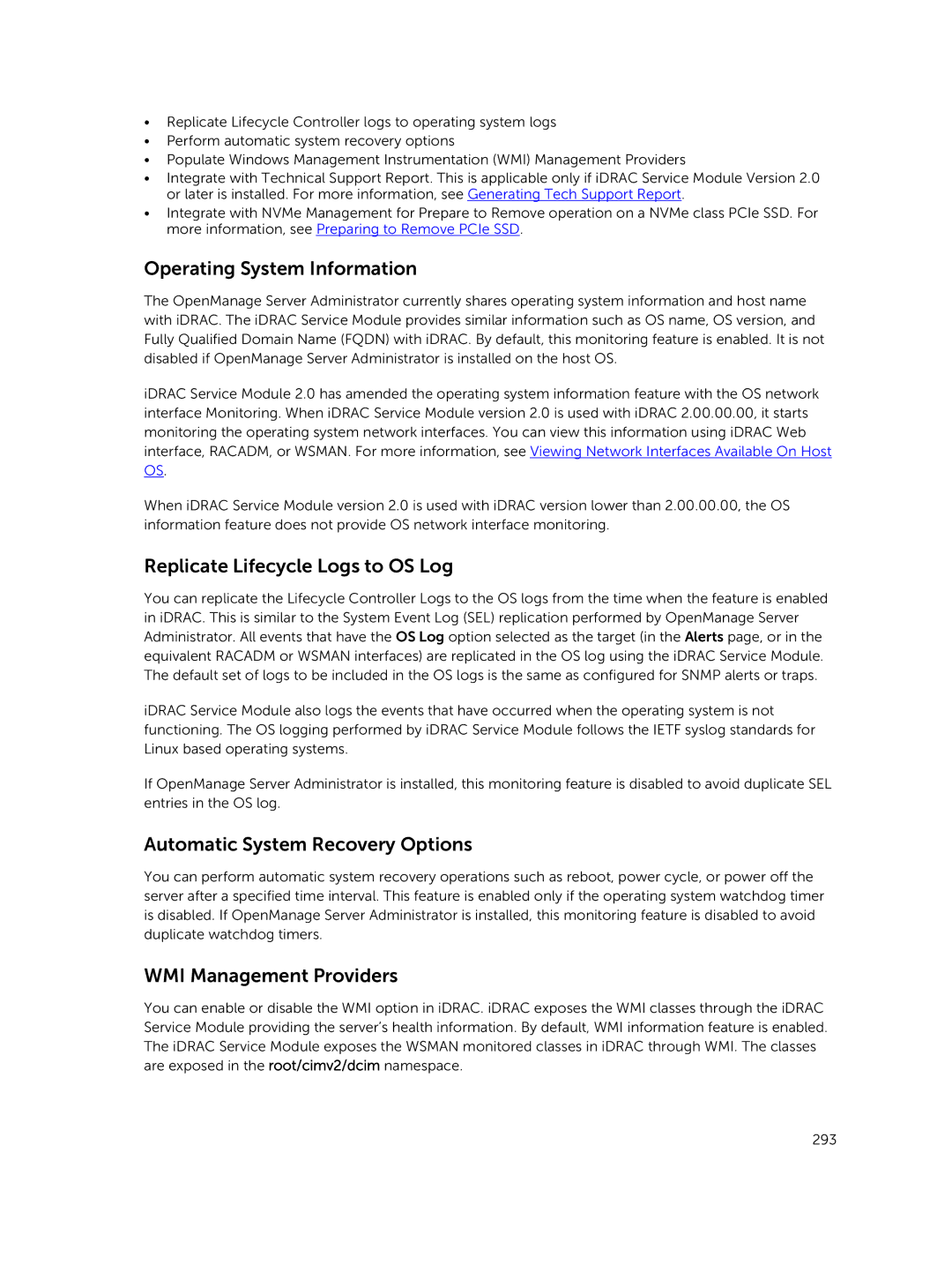 Dell iDRAC8 manual Operating System Information, Replicate Lifecycle Logs to OS Log, Automatic System Recovery Options 