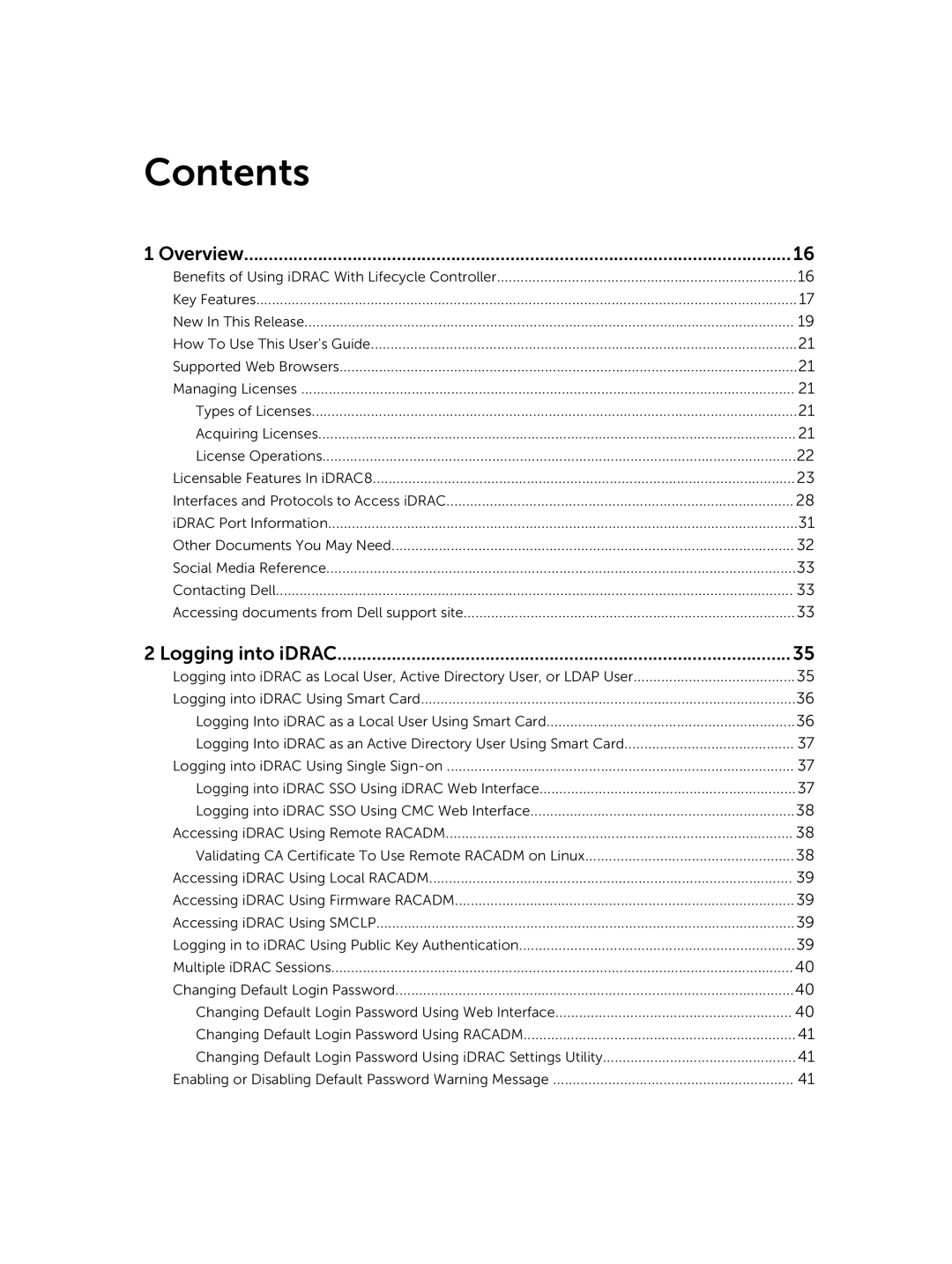 Dell iDRAC8 manual Contents 