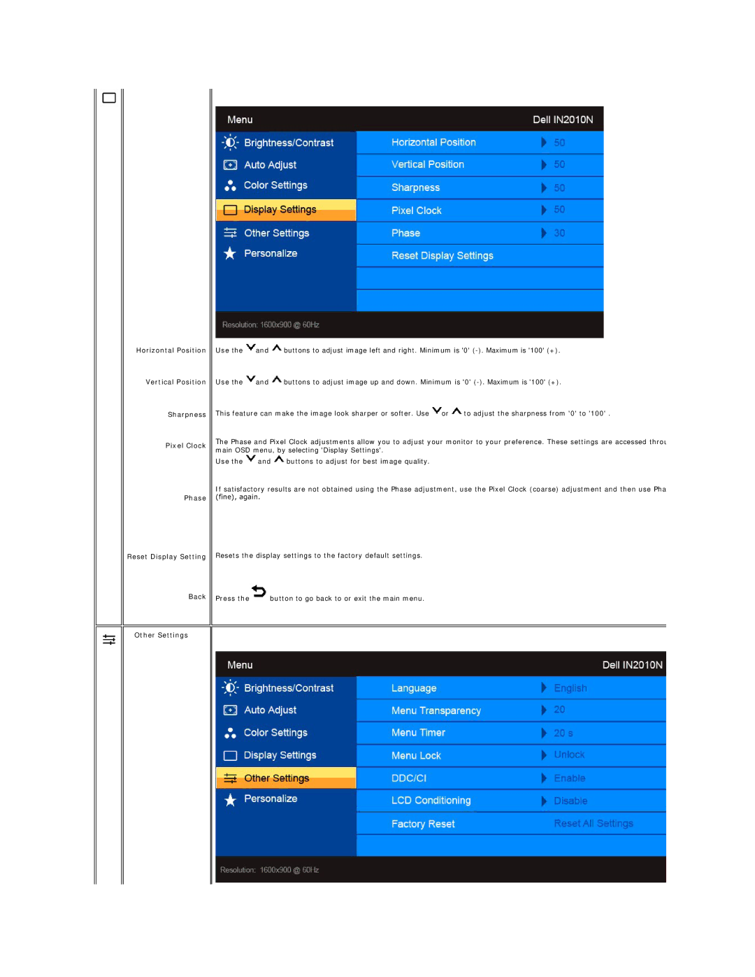 Dell IN2010N appendix 