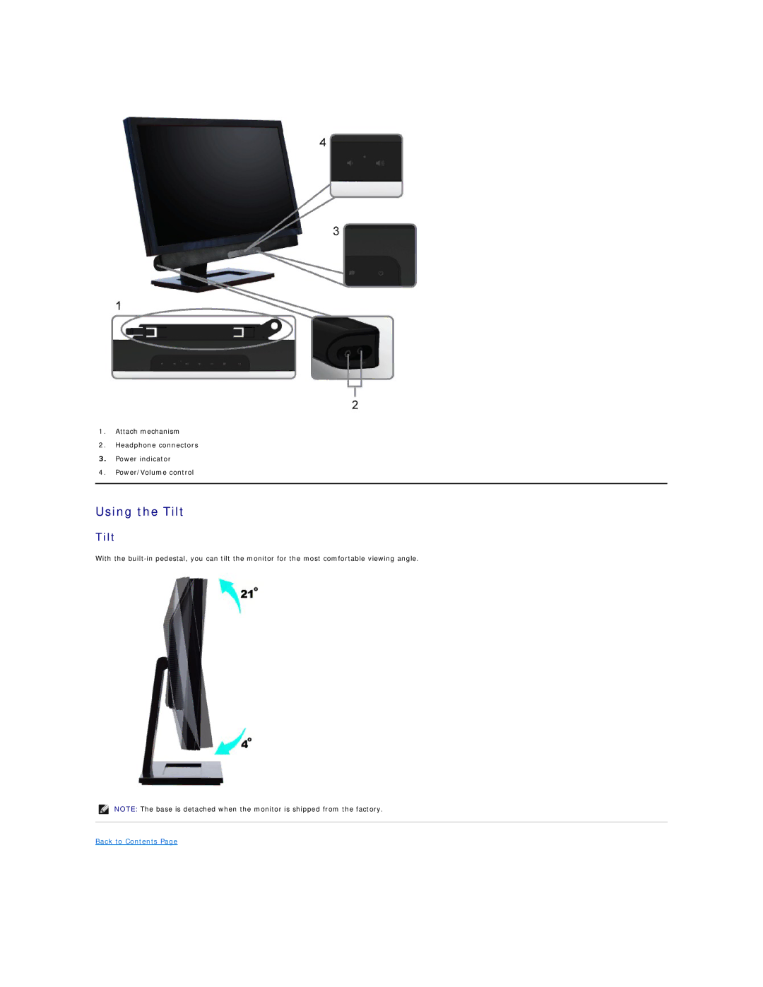 Dell IN2020MF, IN2020F appendix Using the Tilt 