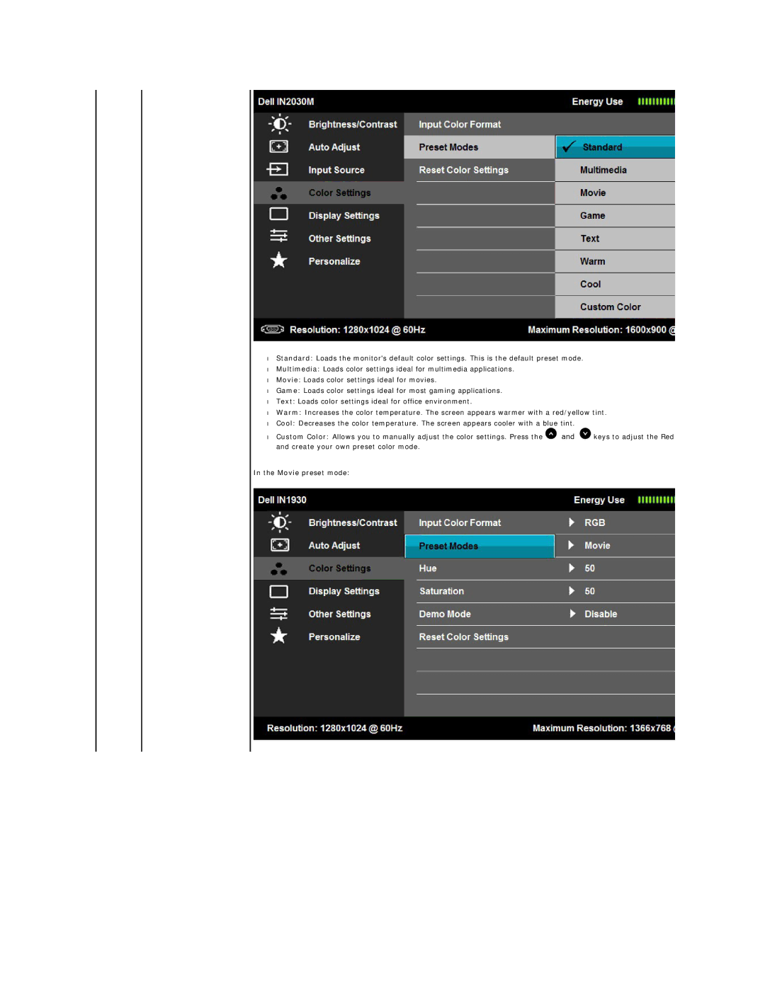 Dell IN2030MF, IN1930C, IN1930F, IN2030MC appendix 