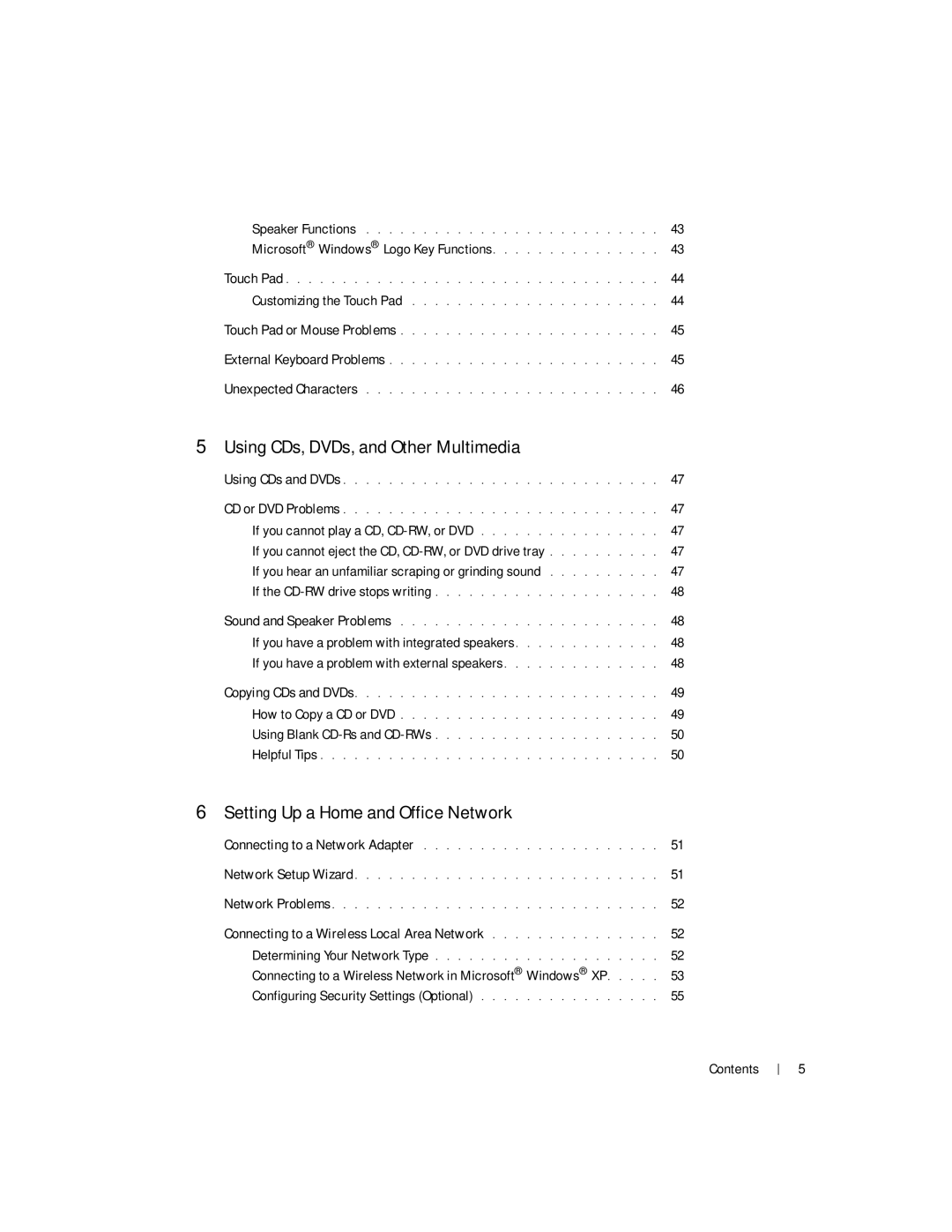 Dell Inspiron 1150 owner manual Microsoft Windows Logo Key Functions, Connecting to a Wireless Local Area Network 