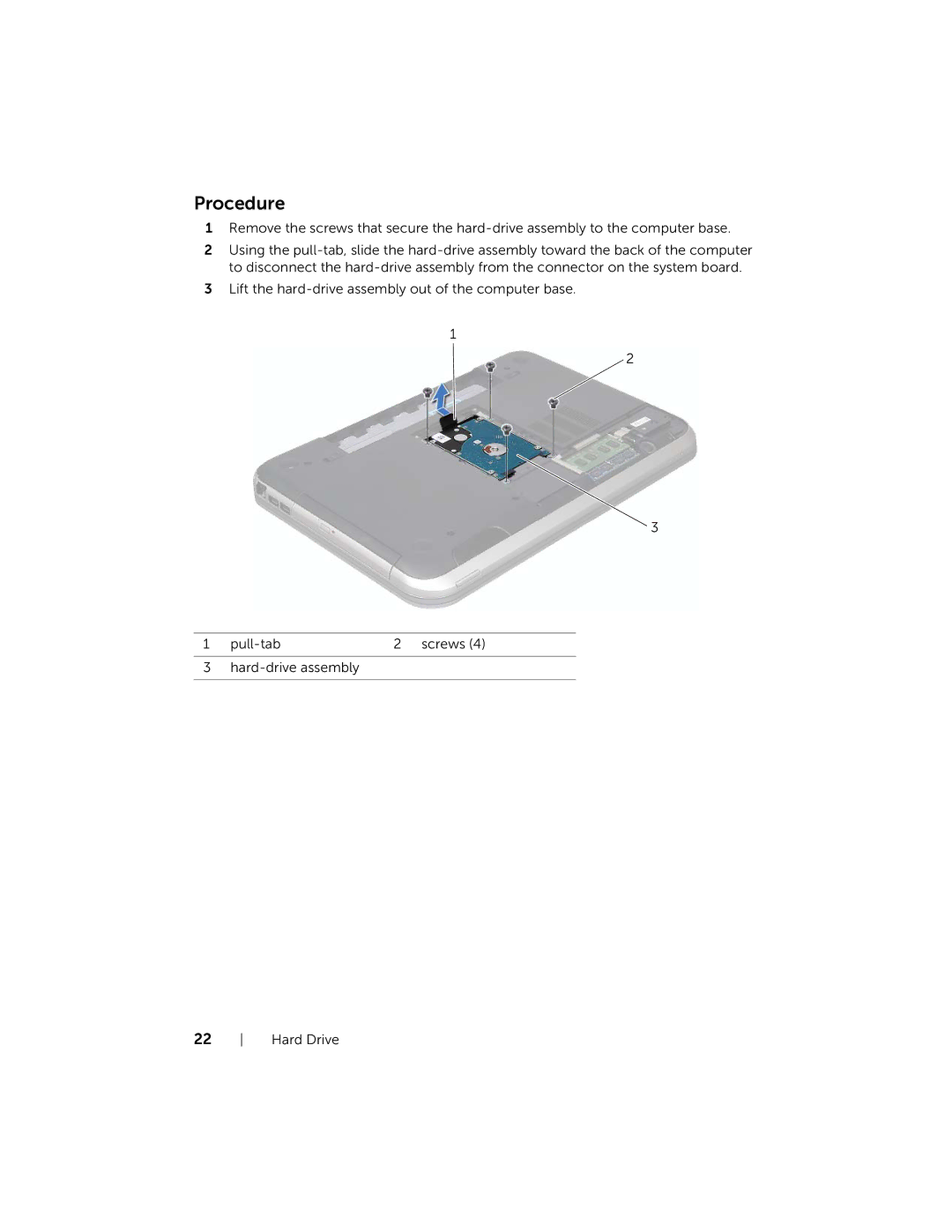 Dell Inspiron 15R manual Procedure 